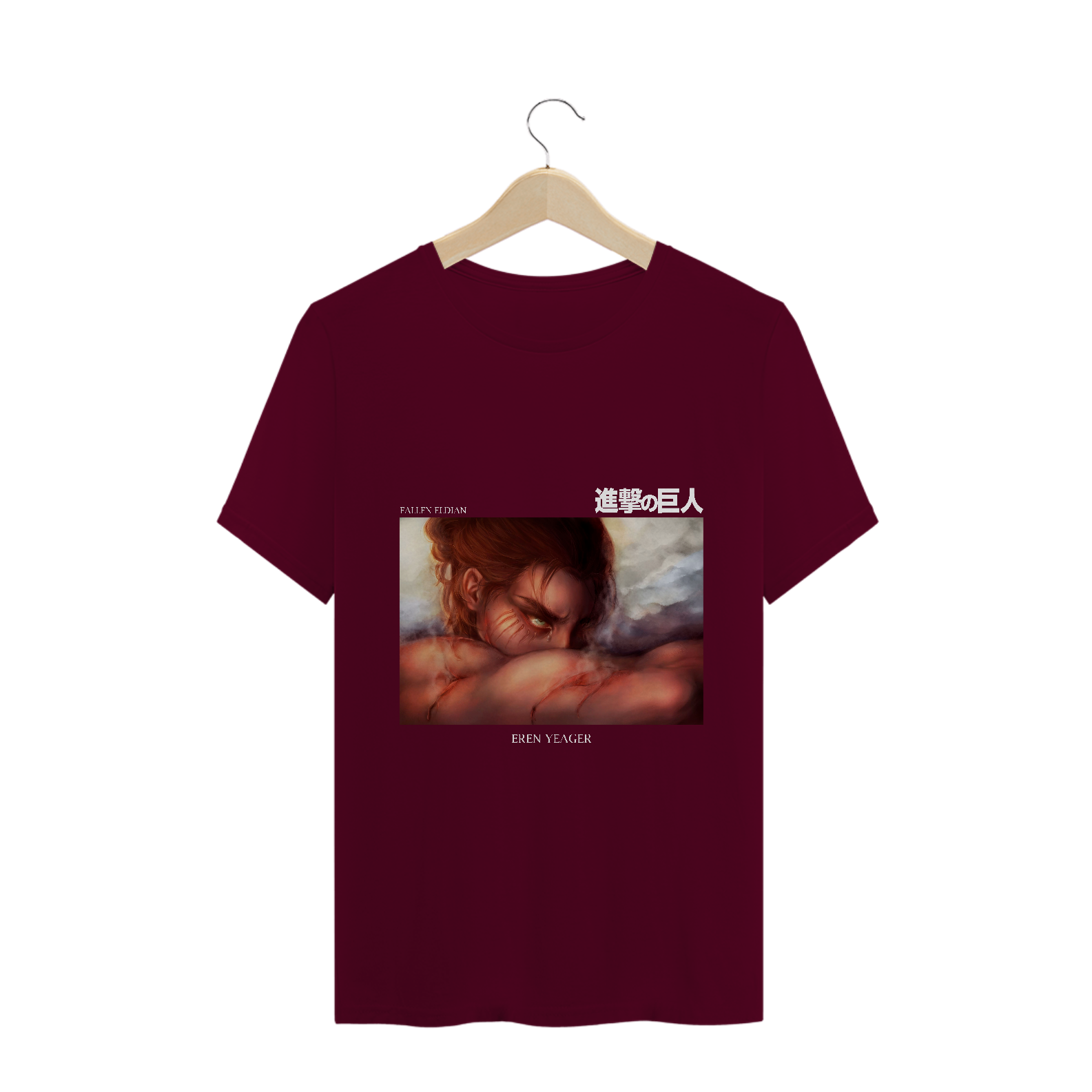 Nome do produto: Camiseta Eren Anjo Caído Attack on Titan - Tecido Quality