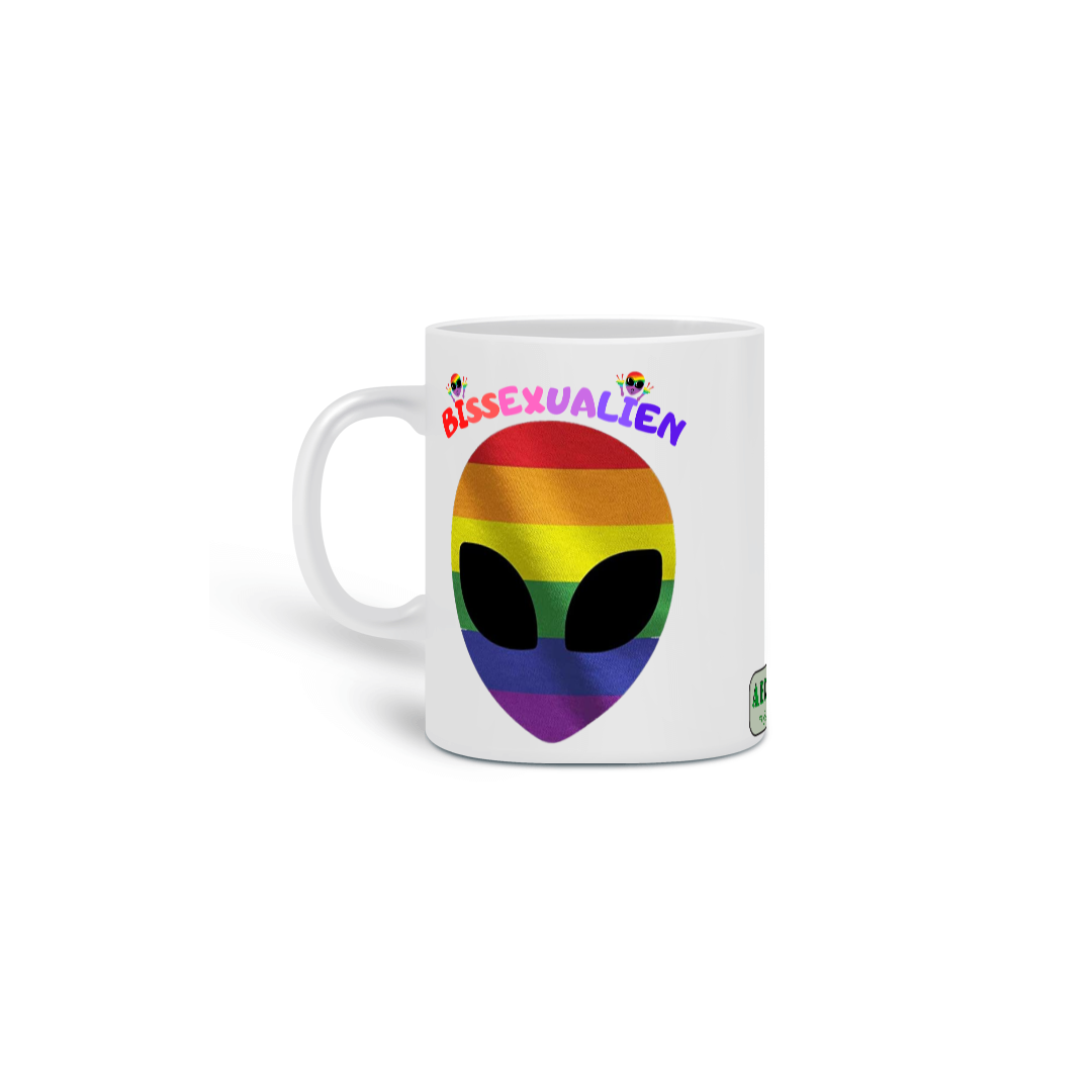 Nome do produto: Caneca de Porcelana - Bissexualien