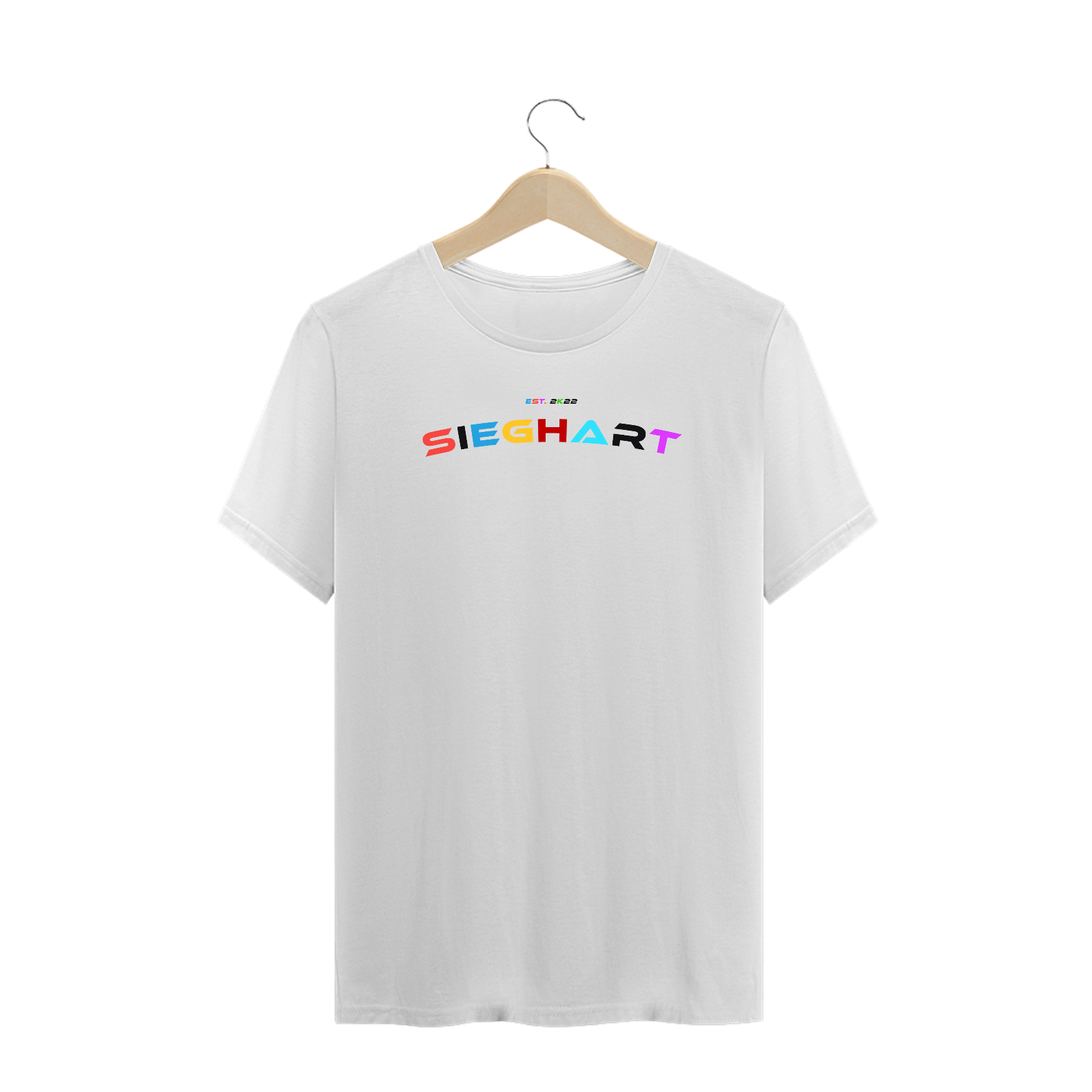 Nome do produto: CAMISETA PLUS SIZE SIEGHART LOGO RAINBOW WHITE