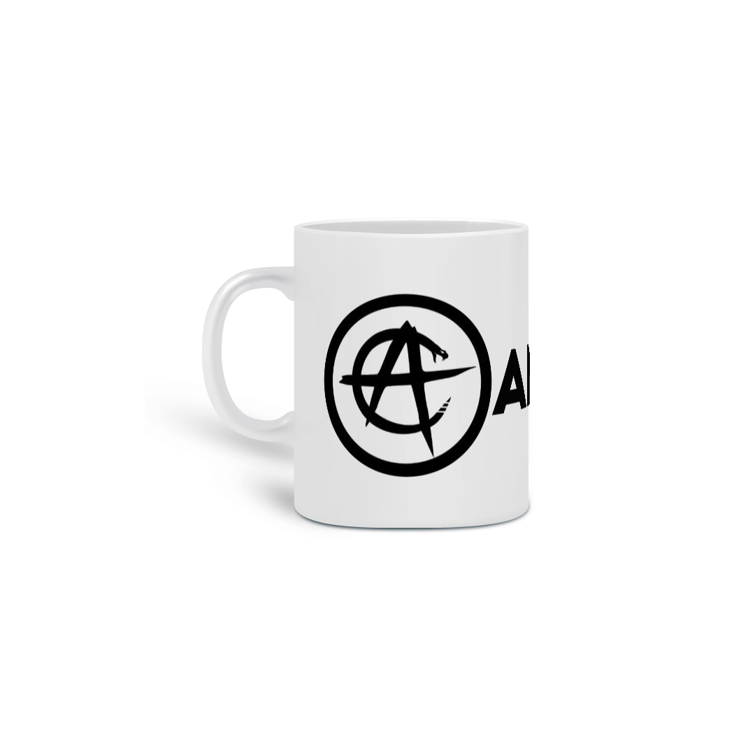 Nome do produto: Caneca Ancapsu Logo e nome do Canal Preto