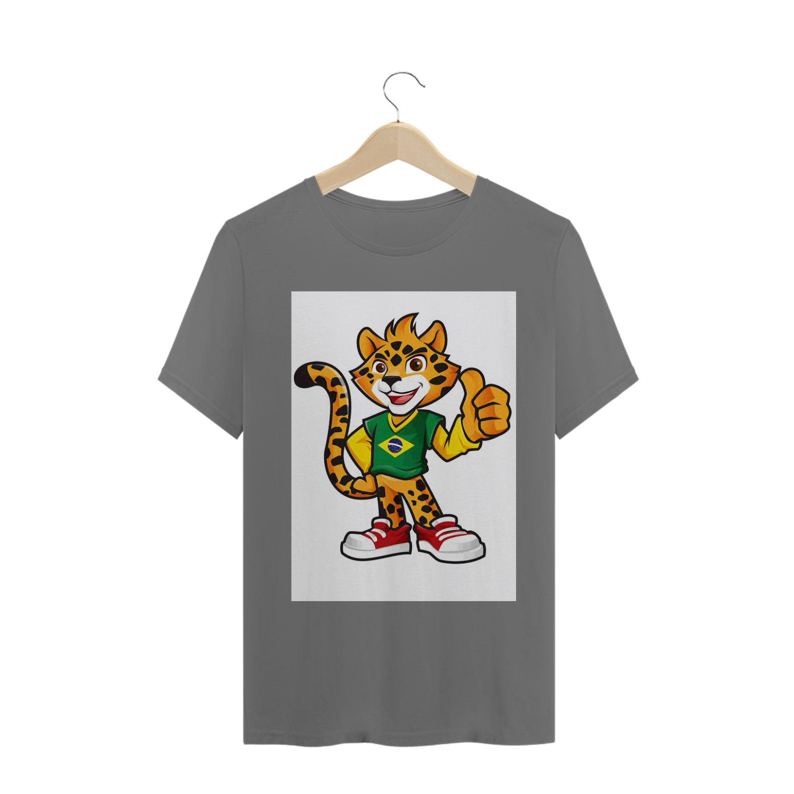 Nome do produto: T-SHIRT ESTONADA MASCOTE COPA DO MUNDO (P ao XGG)