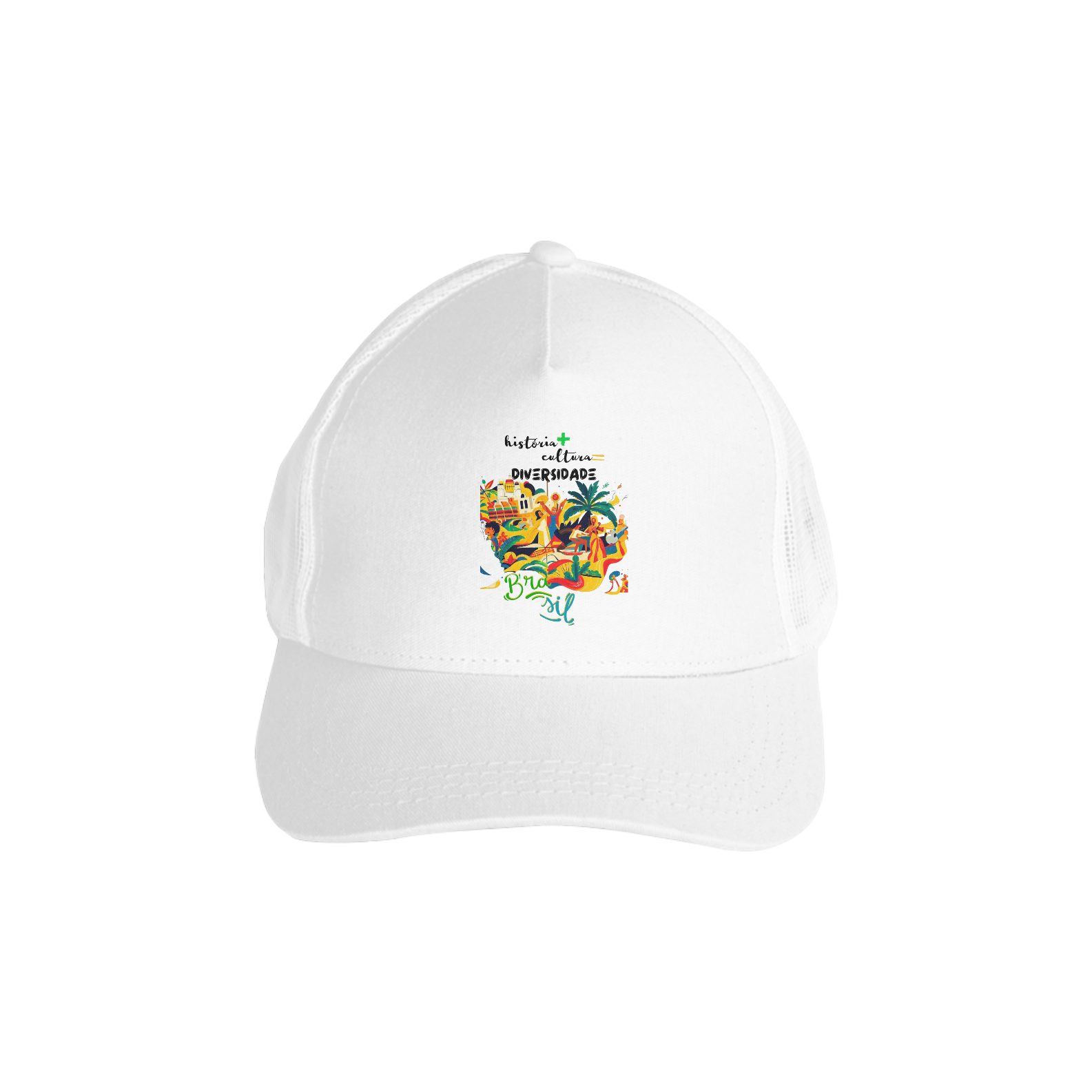 Nome do produto: Boné Estampado Modelo Americano História Cultura Diversidade