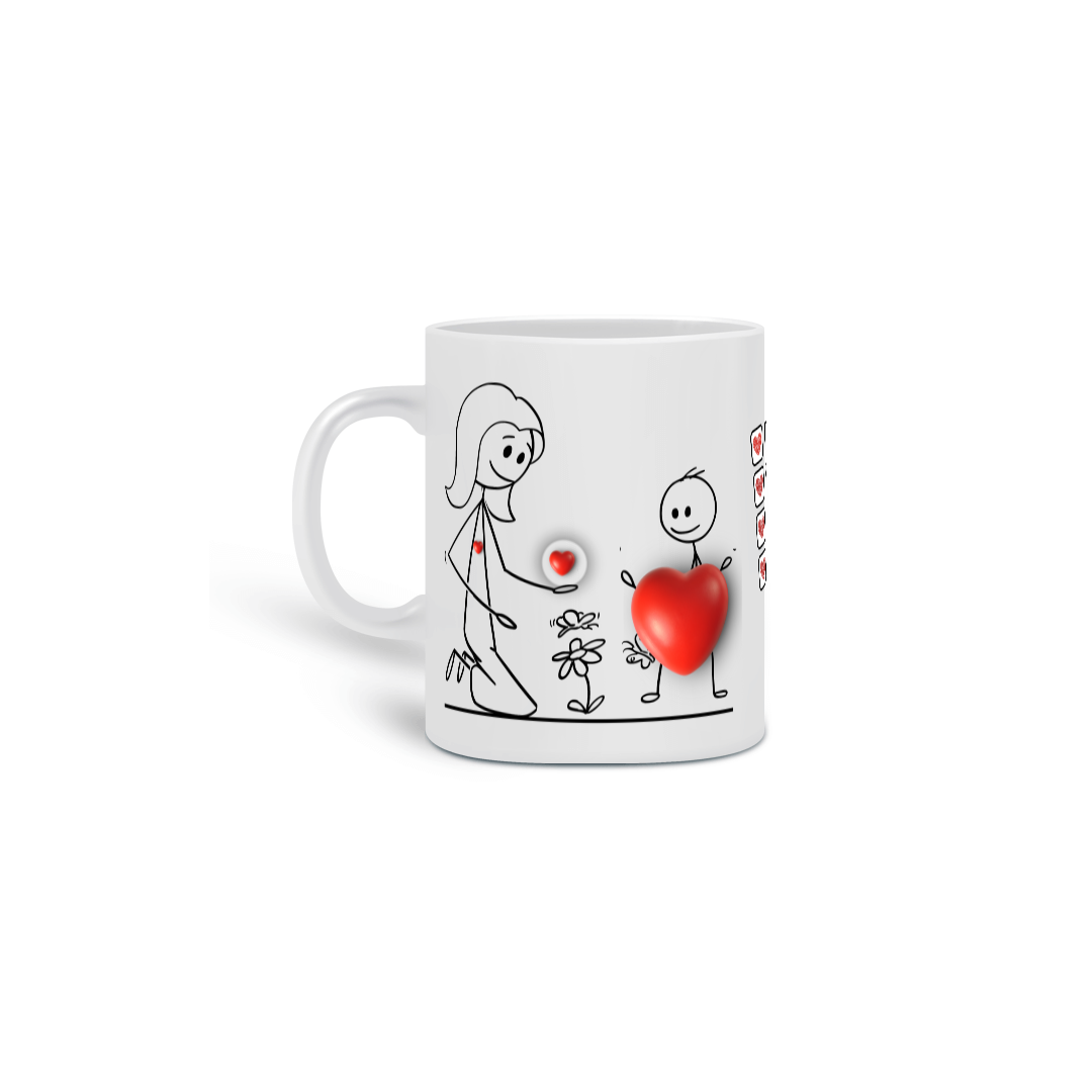 Nome do produto: Caneca Amor de Mãe Transborda