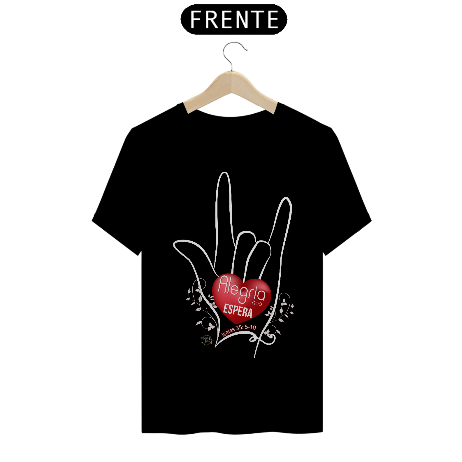 Nome do produto: Camiseta Estampada Amo Você em Libras