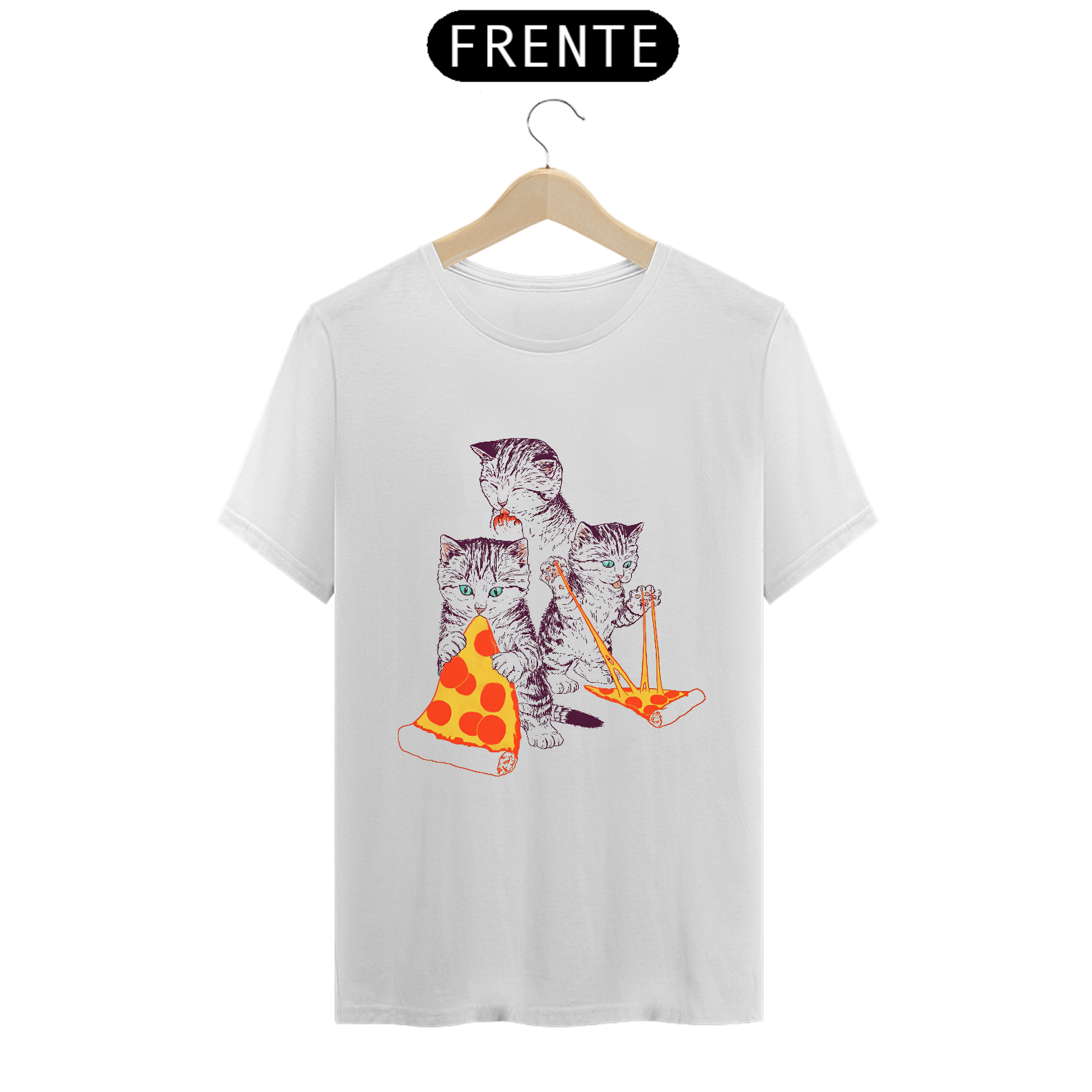 Nome do produto: Camiseta - Pizza Kittens