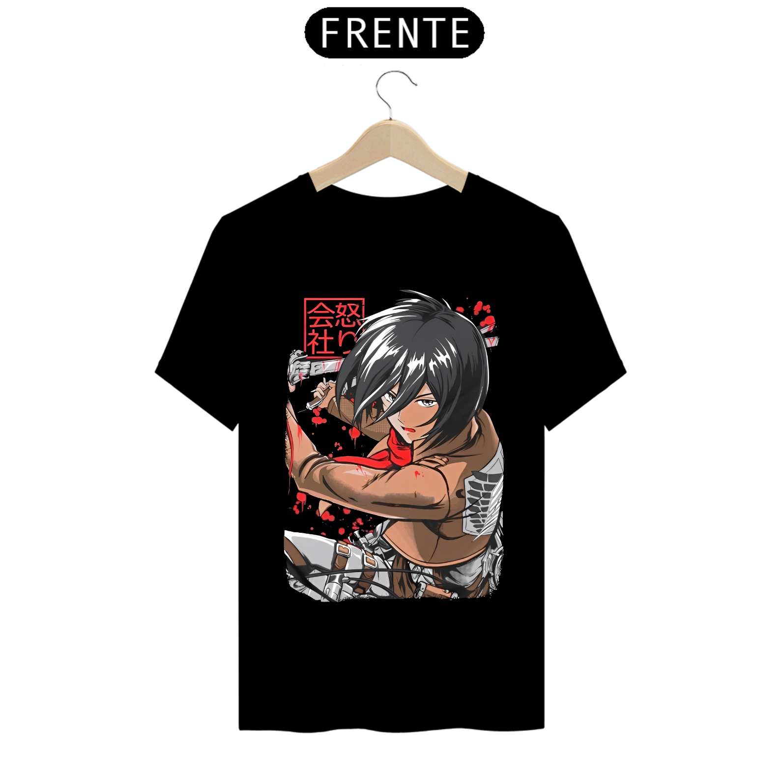 Nome do produto: Camiseta - Mikasa Ackerman (Attack on Titan)