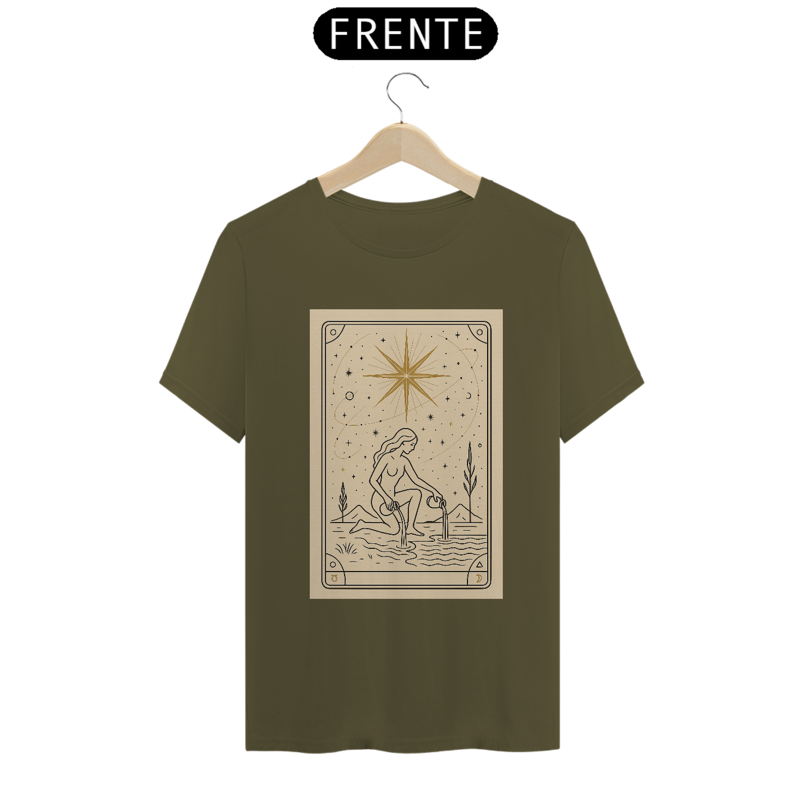 Camiseta Premium Tarot Estelar — A ESTRELA | ÓRBITA®