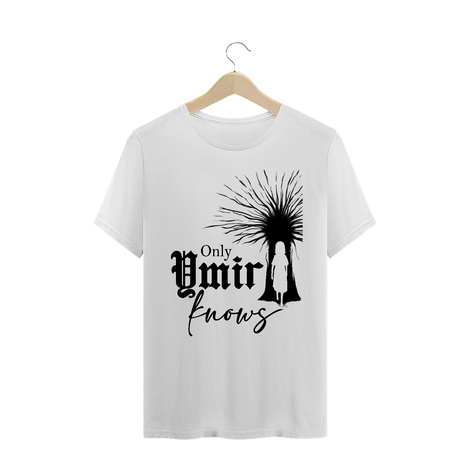 Nome do produto: Attack on Titan - Só Ymir Sabe (Classic Estampa Preta)