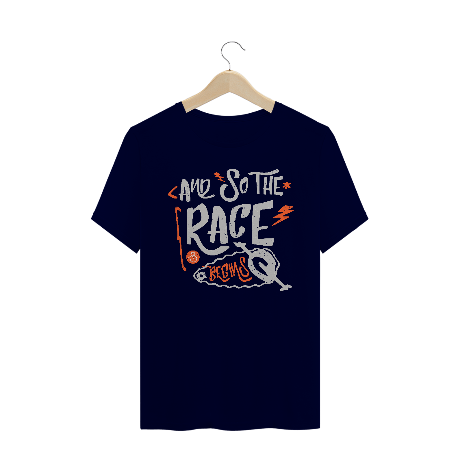 Nome do produto: Camiseta Quality AND SO THE RACE BEGINS