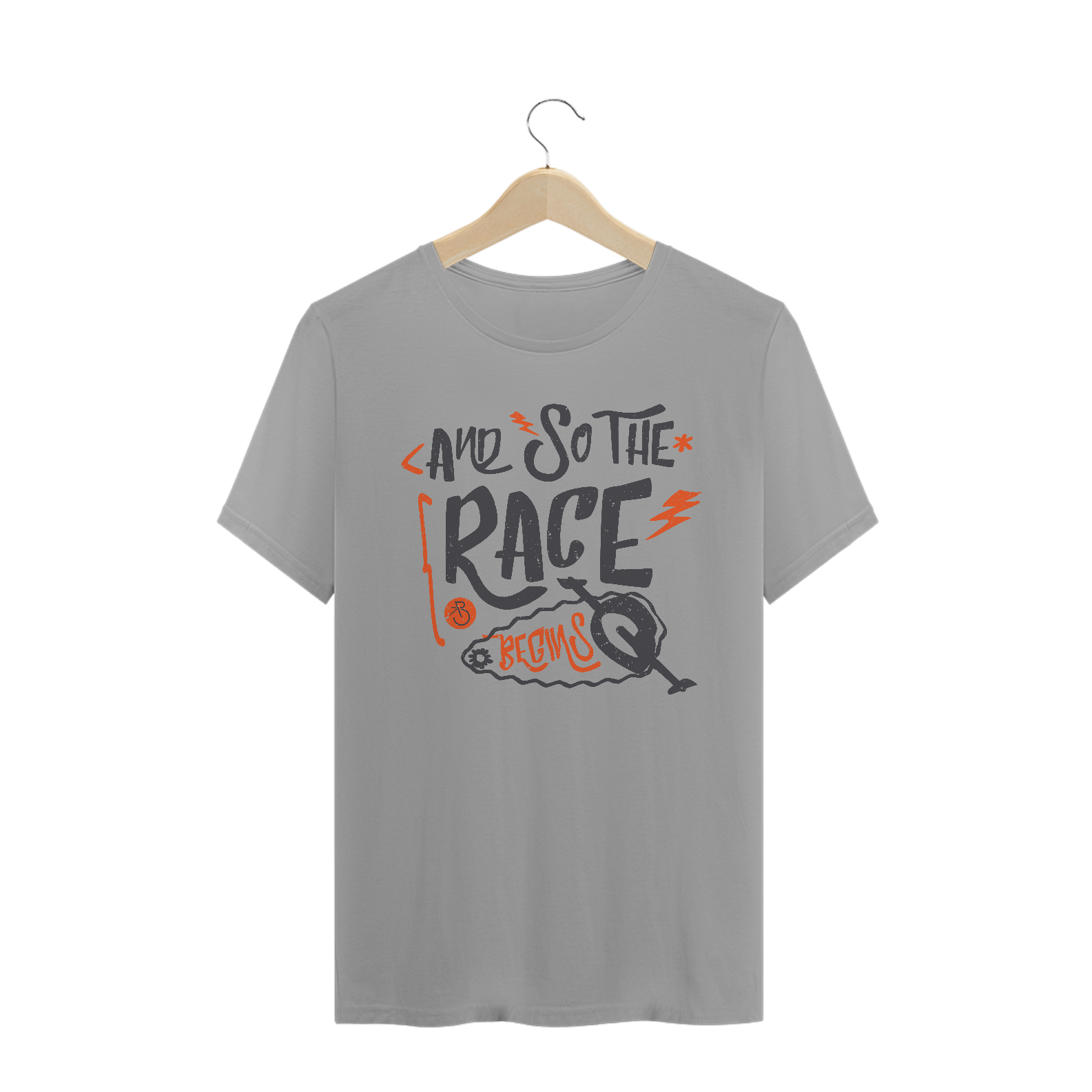 Nome do produto: Camiseta Quality AND SO THE RACE BEGINS clear
