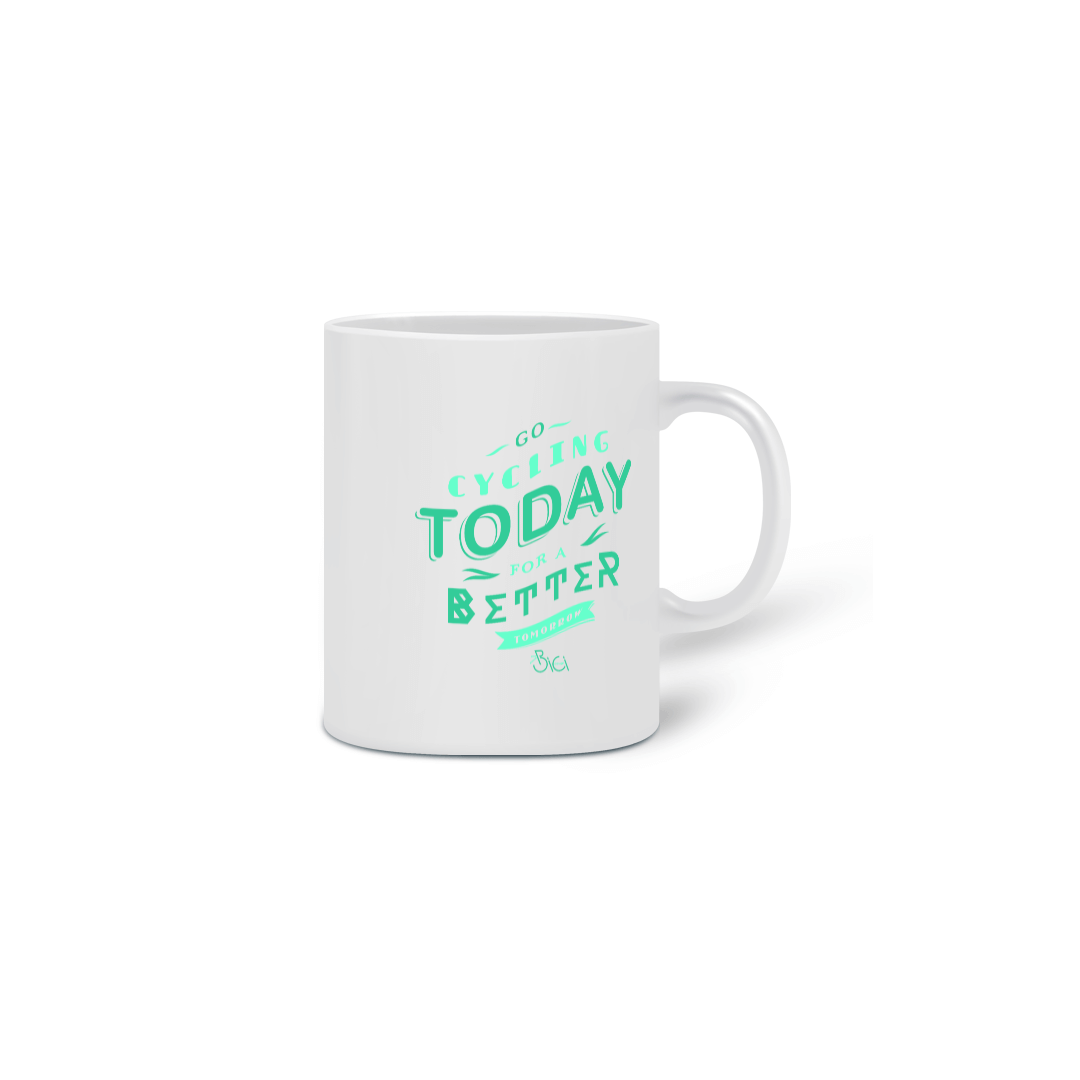 Nome do produto: Caneca cerâmica GO CYCLING TODAY