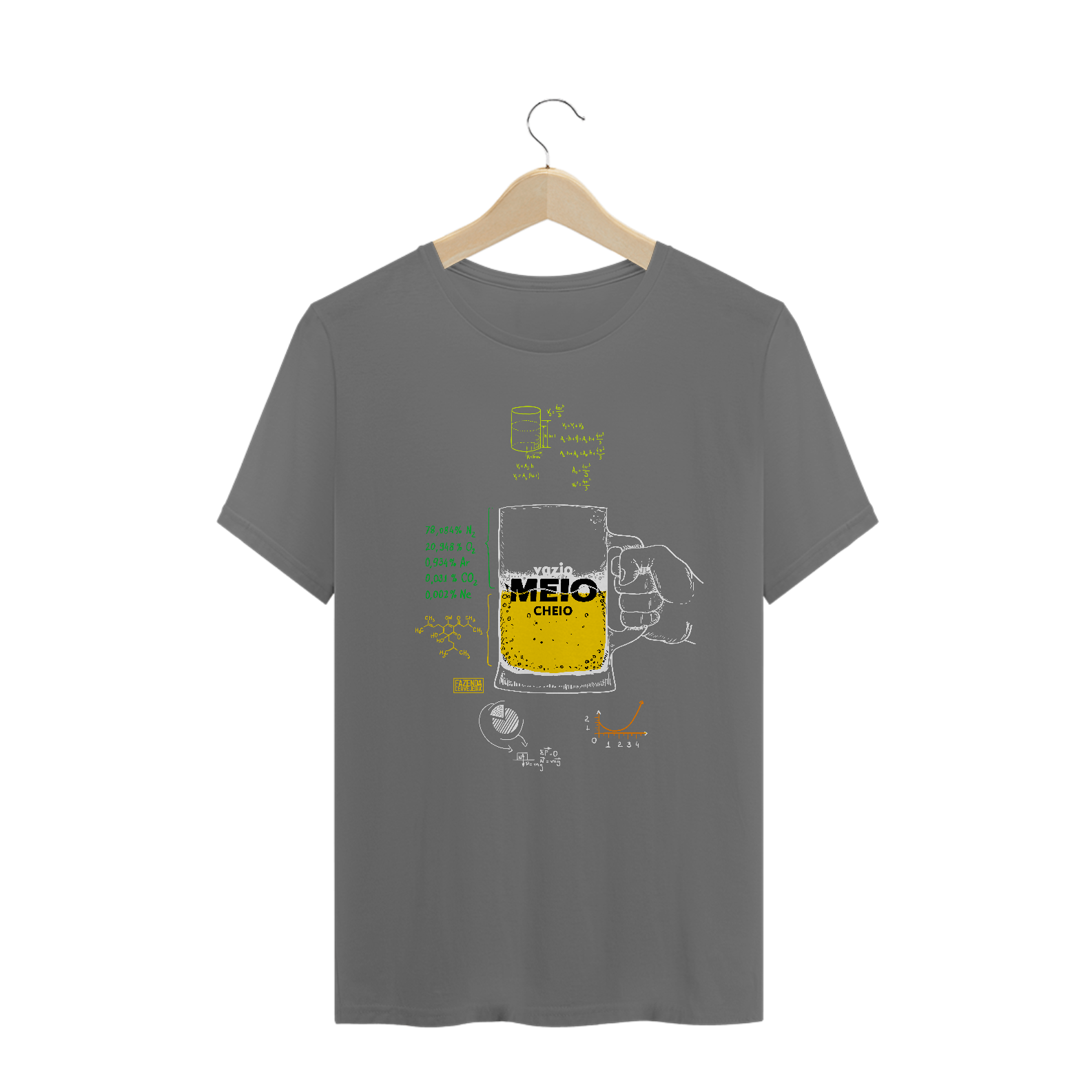 Nome do produto: Camiseta Estonada - Meio cheio ou meio vazio