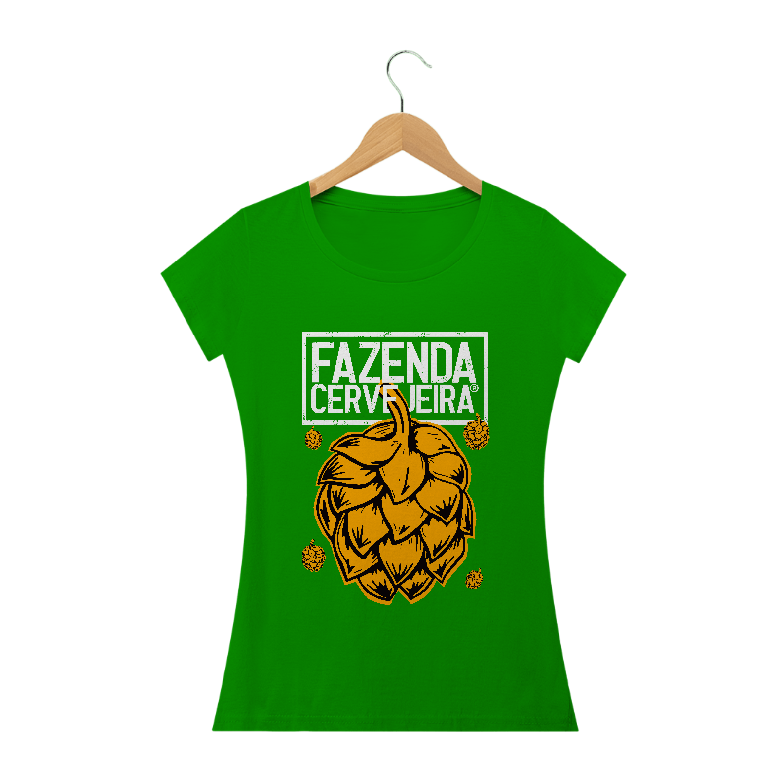 Nome do produto: Camiseta Baby Long - Fazenda Cervejeira Lúpulo