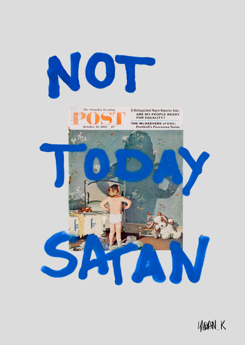 Nome do produto: Poster Art A1 - Not Today Satan