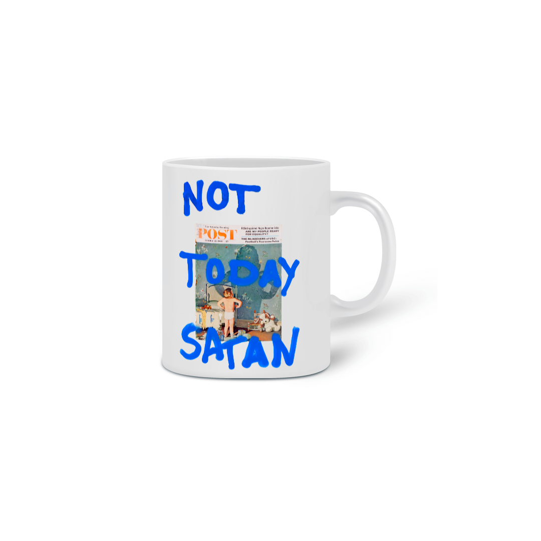 Nome do produto: CANECA - NOT TODAY SATAN