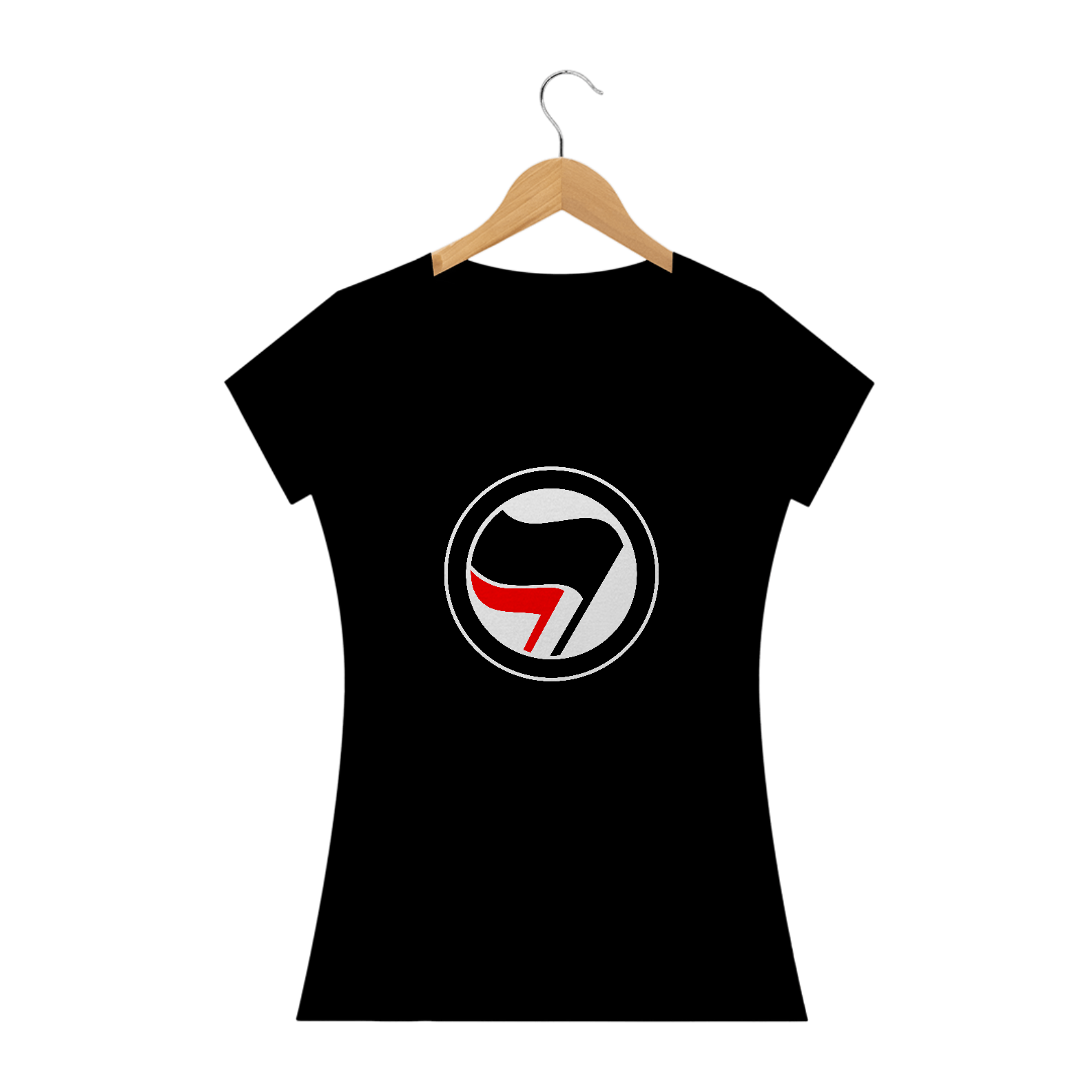 Nome do produto: CAMISETA FEMININA ANTIFA