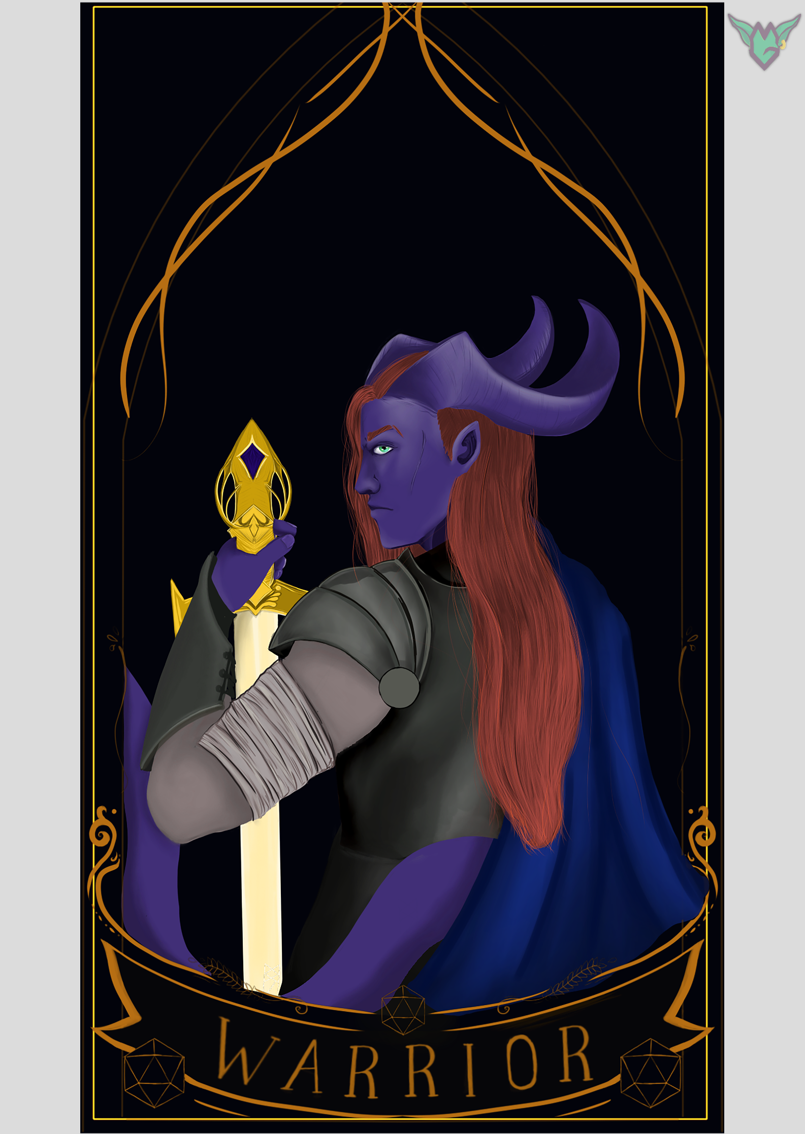 Nome do produto: Coleção Cartas DnD - Warrior - Arte by: @digitaldascaverna