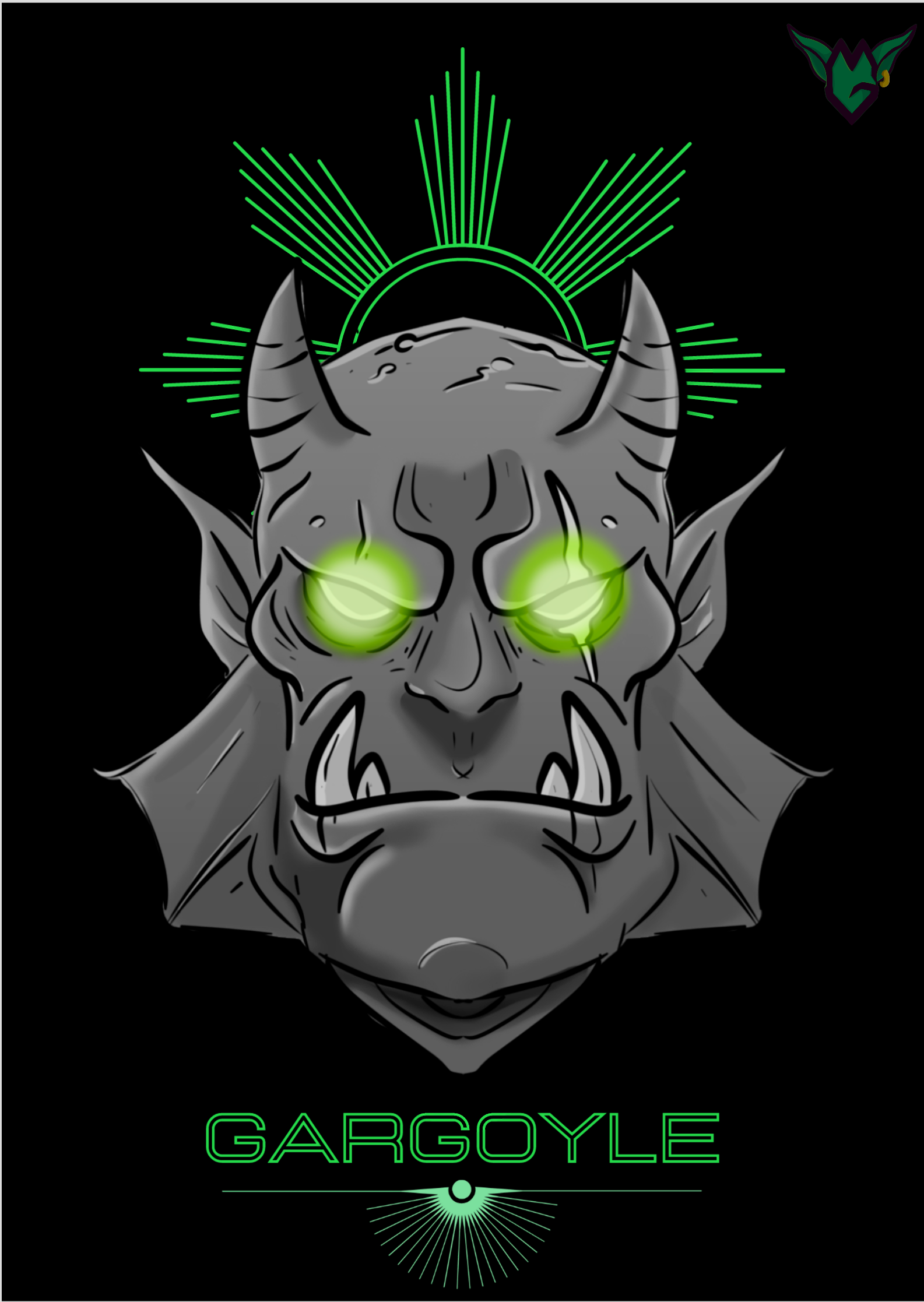 Nome do produto: Pôster Gárgula - Arte By: @deivolart