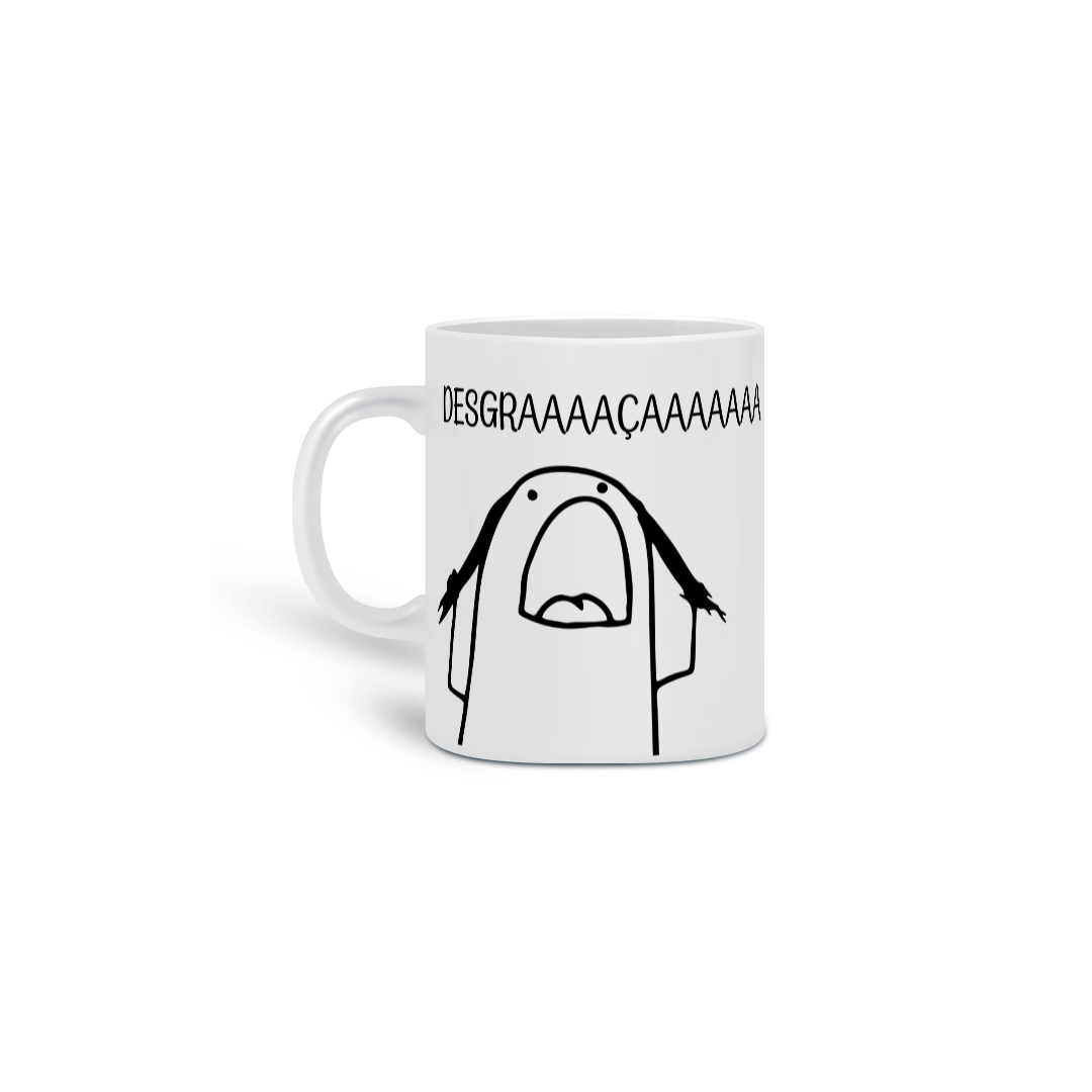Nome do produto: Caneca Florks DESGRAÇA