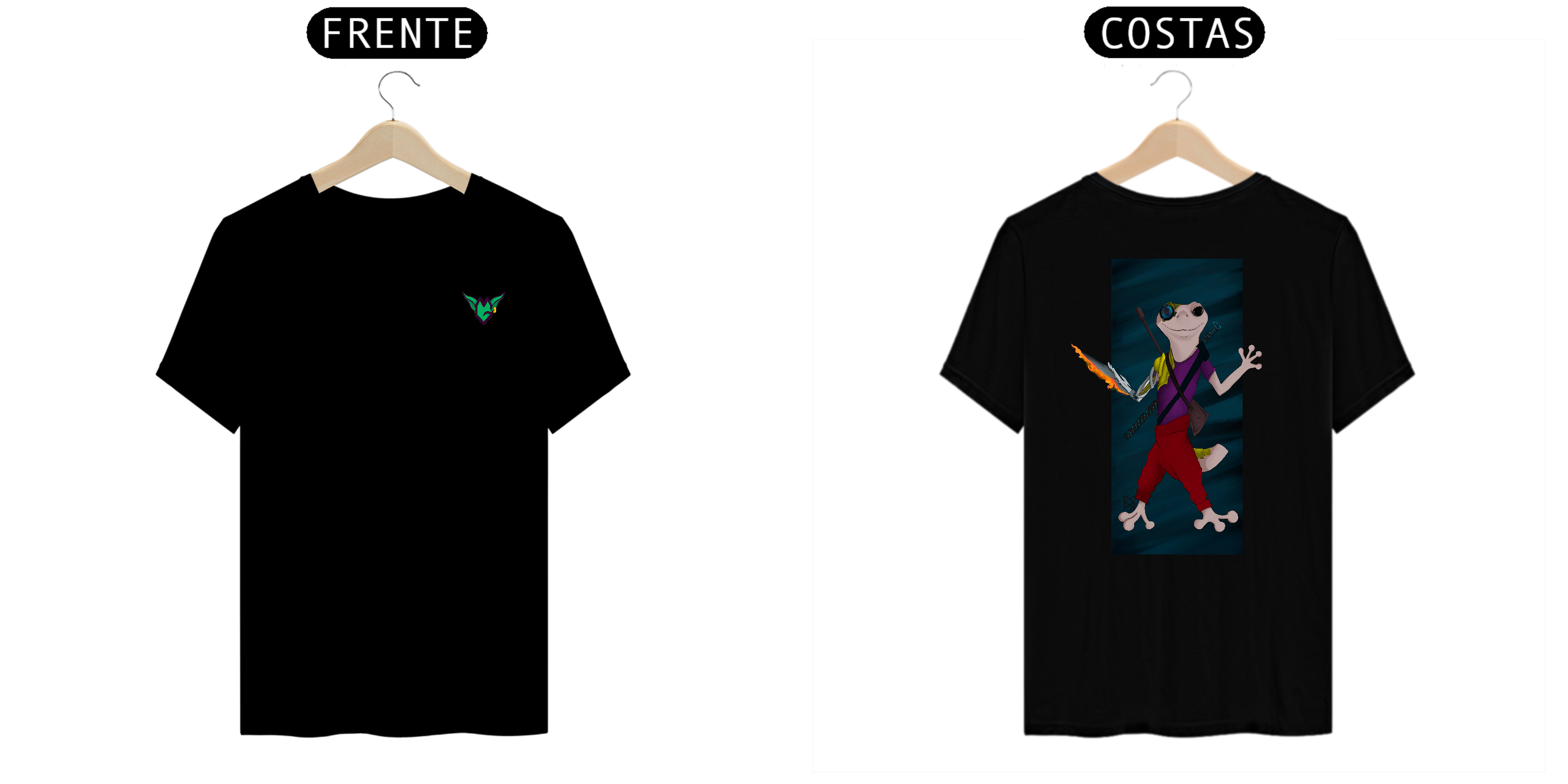 Nome do produto: Gronk, o Lagartixo Cyberpunk - Arte by: @digitaldascaverna