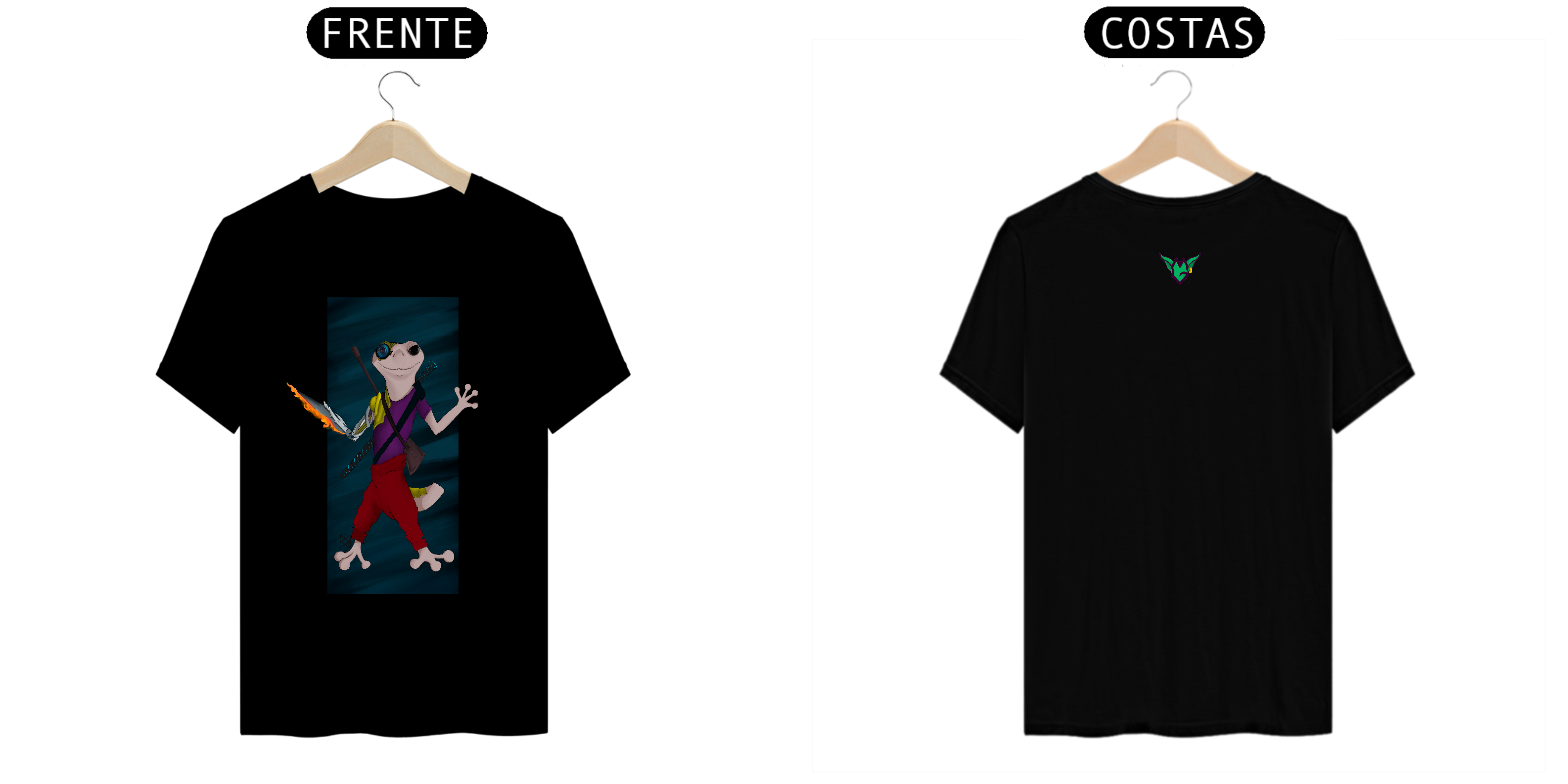 Nome do produto: Gronk, o Lagartixo Cyberpunk - Arte by: @digitaldascaverna