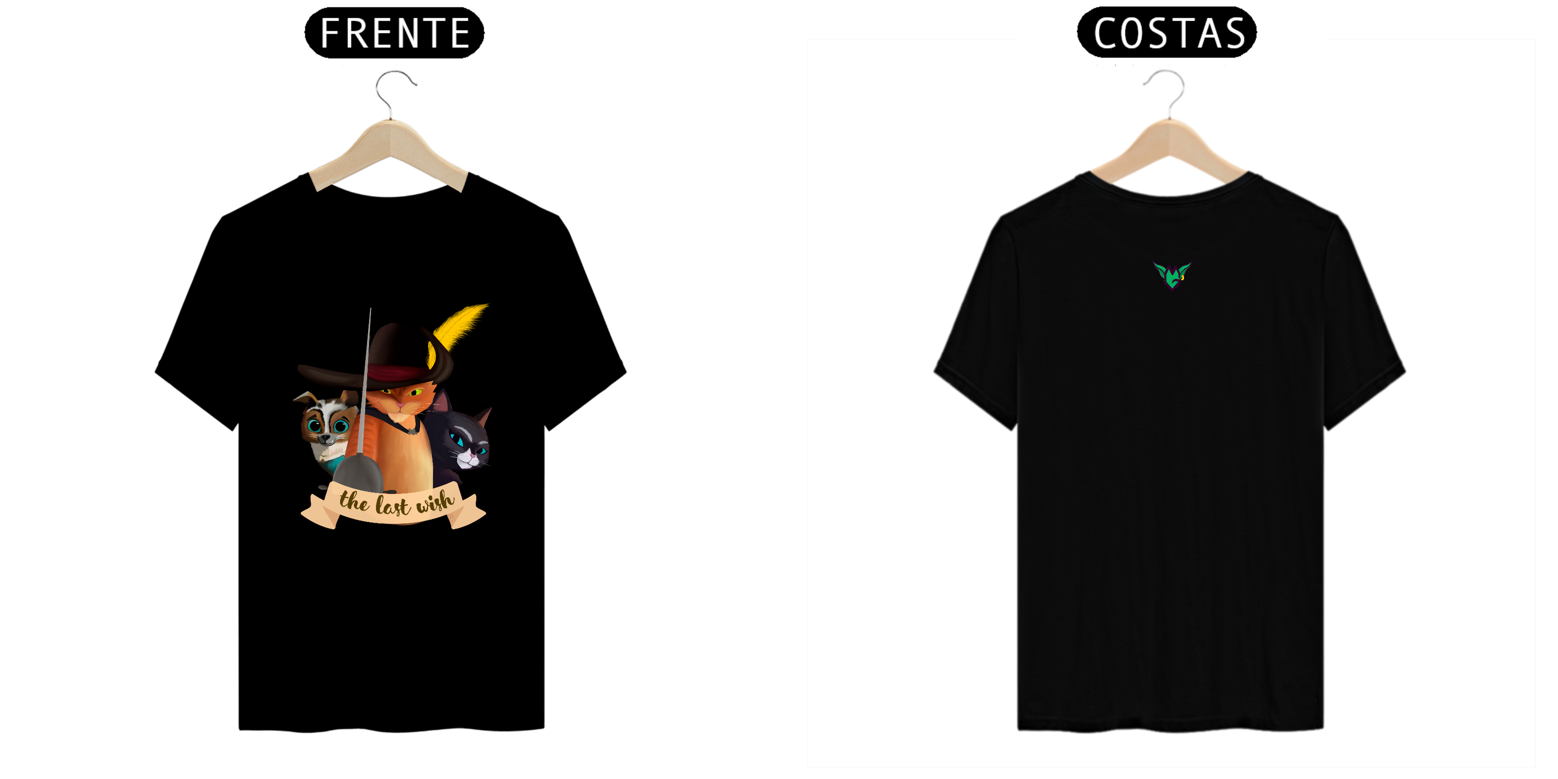 Nome do produto: Camiseta Gato de Botas - The Last Wish - Arte by: @digitaldascaverna