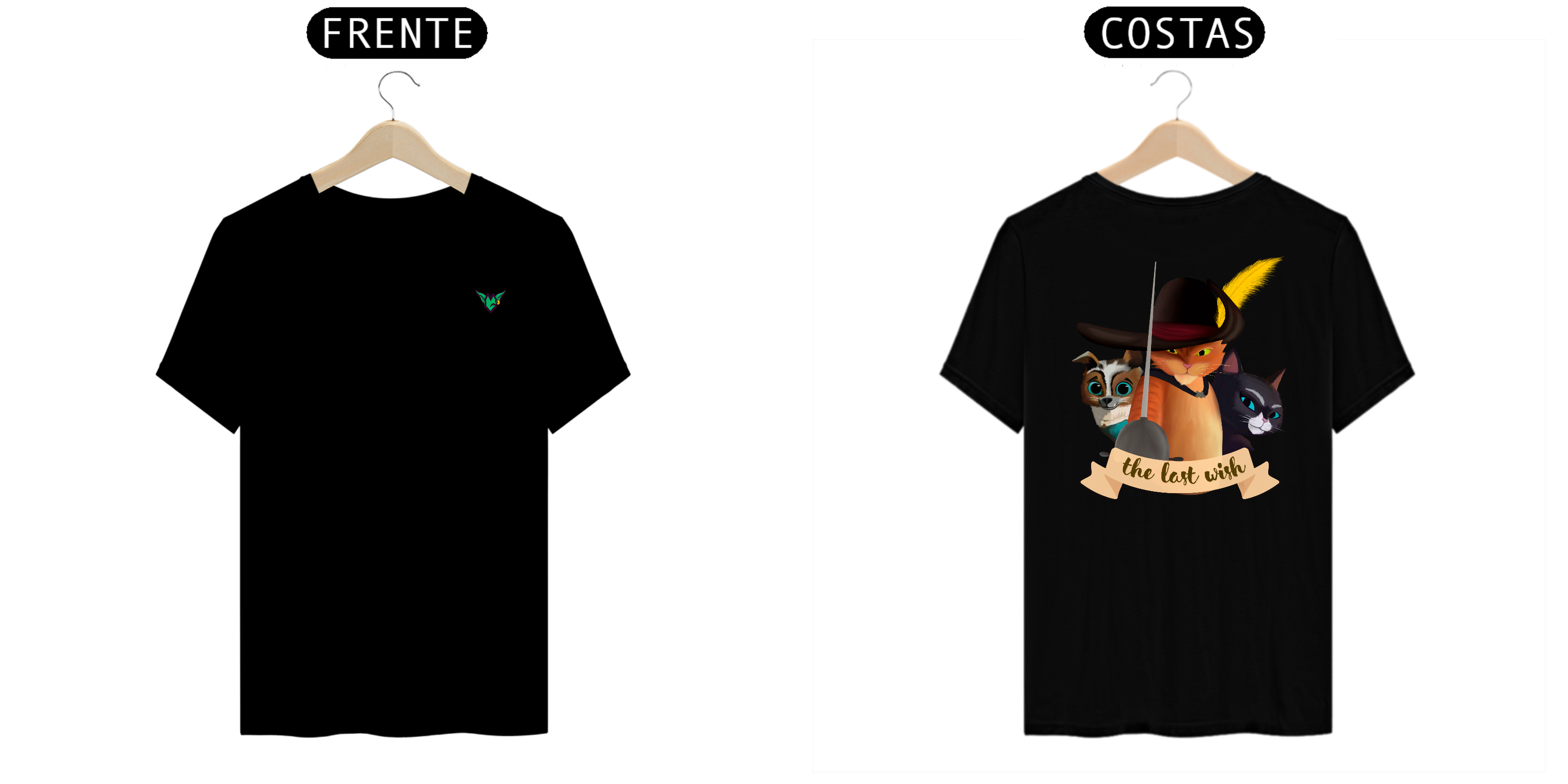 Nome do produto: Camiseta Gato de Botas - The Last Wish - Arte by: @digitaldascaverna