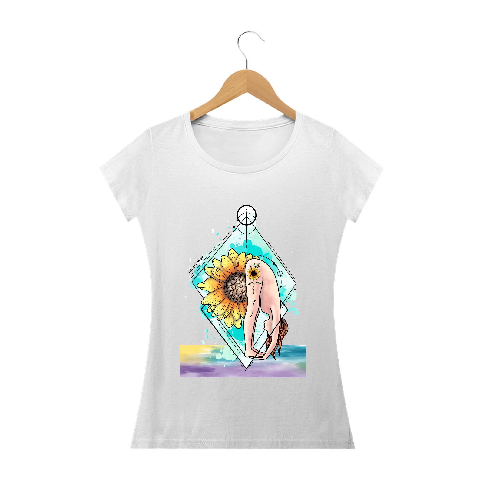 Nome do produto: Baby Long Ilustração Yoga Trilhar