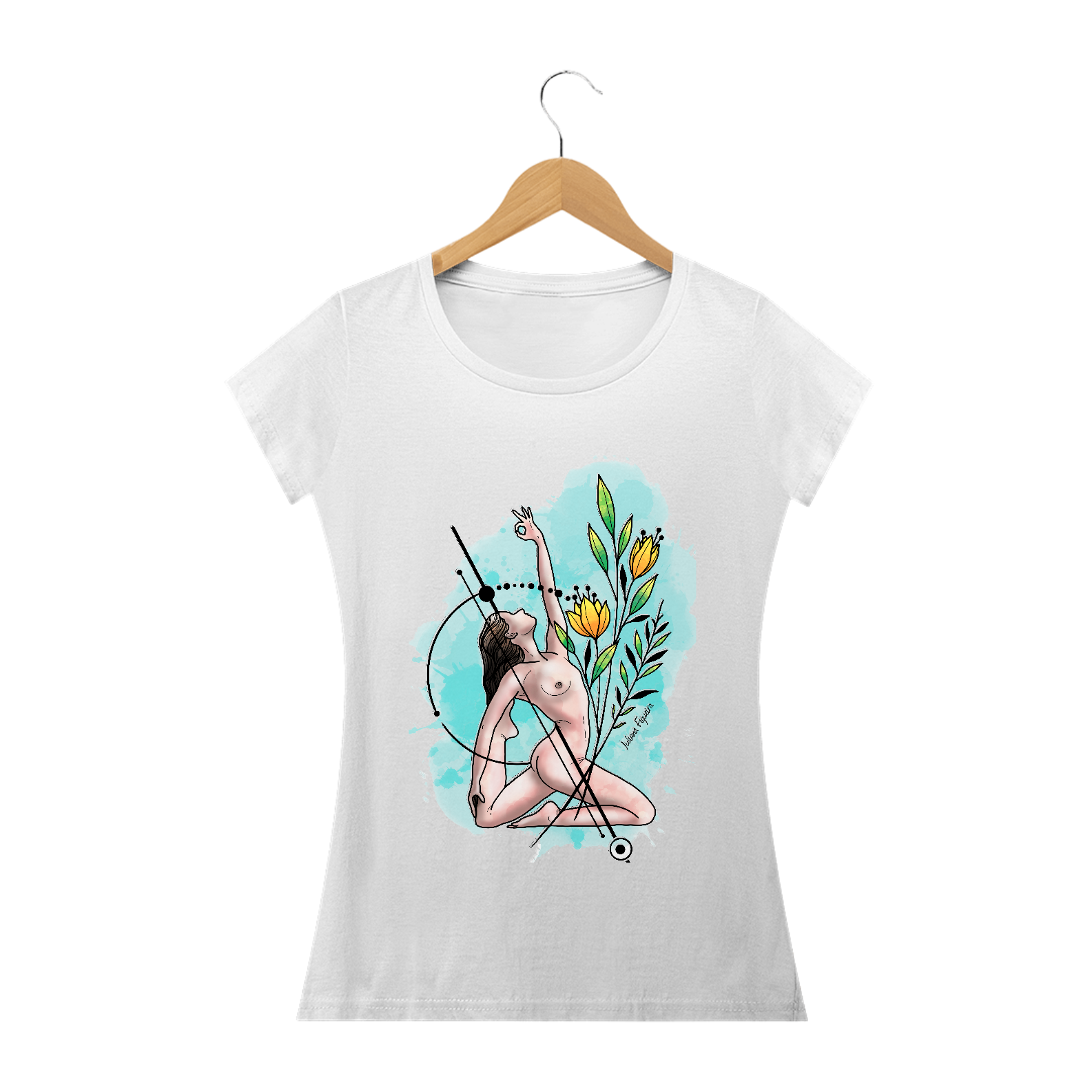 Nome do produto: Baby Long Ilustração Yoga Trilhart