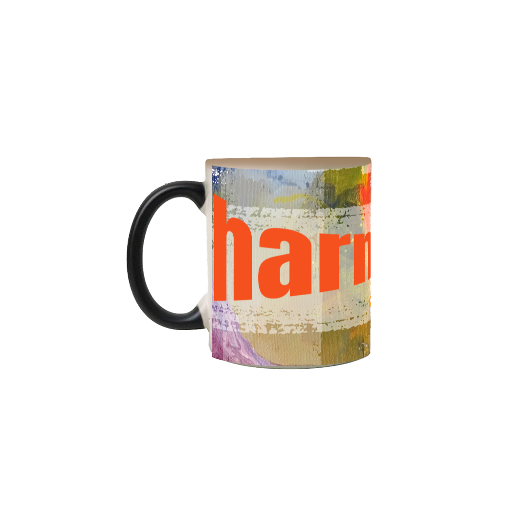 Nome do produto: Palavra escrita em Xícara - harmonia