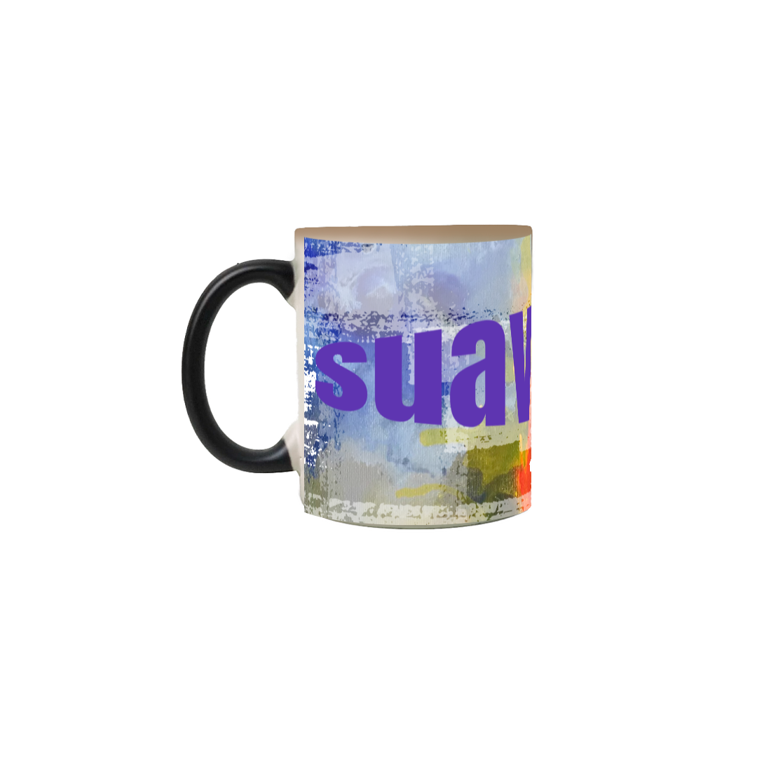 Nome do produto: Palavra escrita em xícara - suavidade