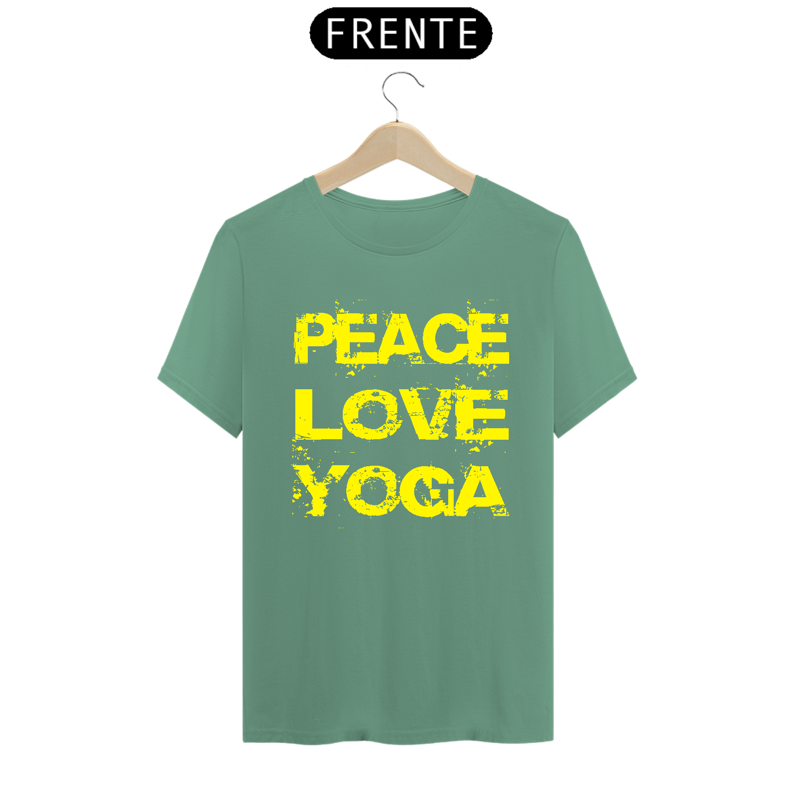 Nome do produto: Camiseta Masculina Peace Love Yoga