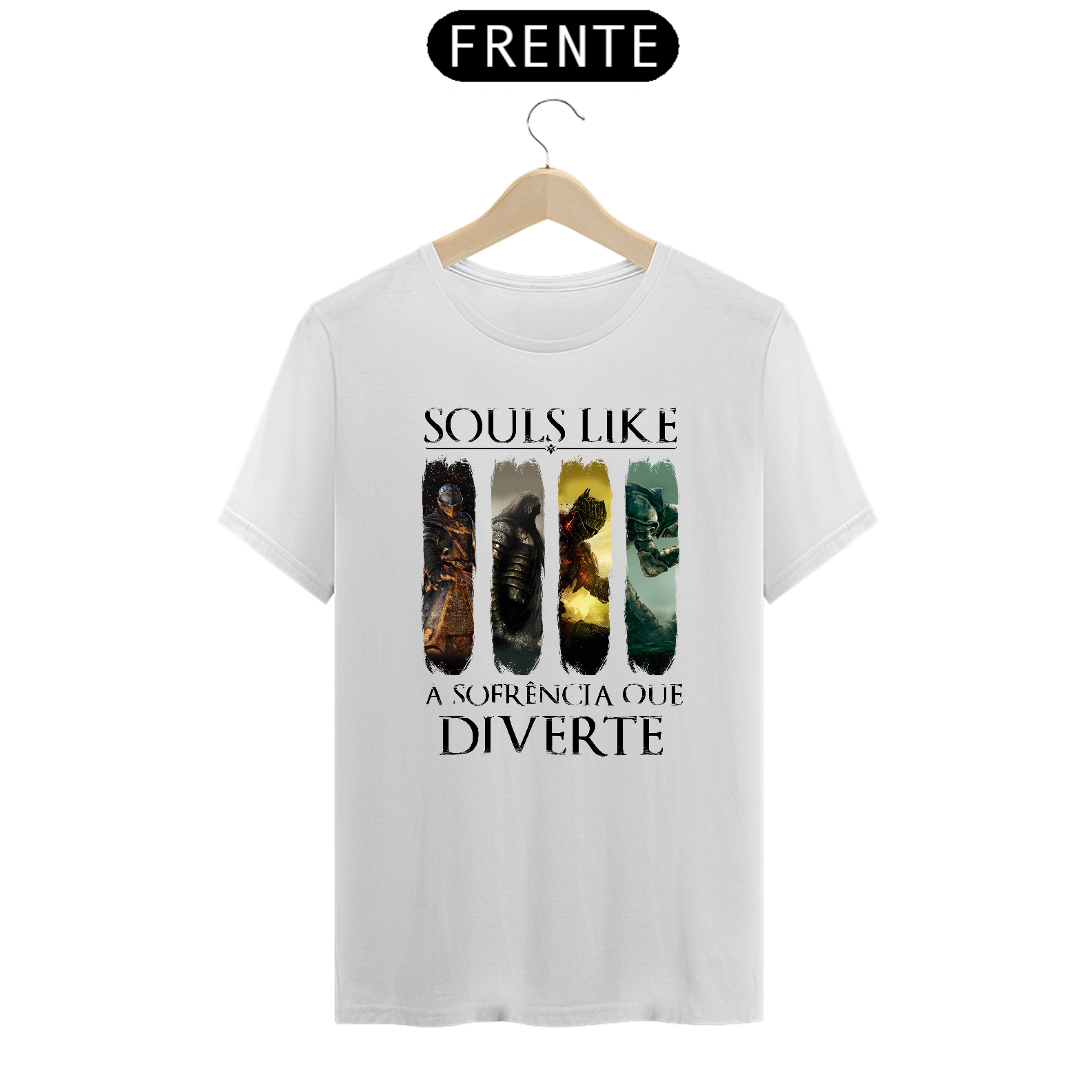 Nome do produto: Camiseta Souls Like sofrência que diverte Cores Claras