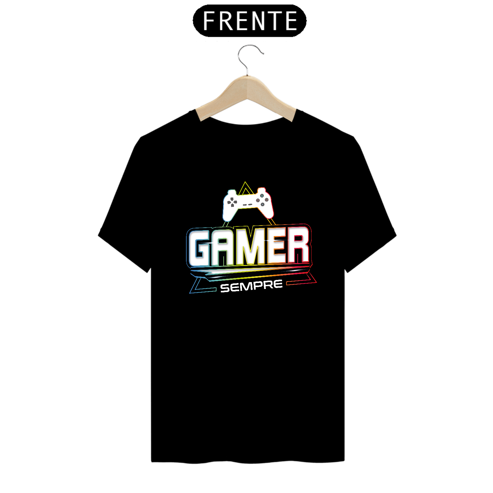 Nome do produto: Camiseta Gamer SEMPRE Cores Escuras