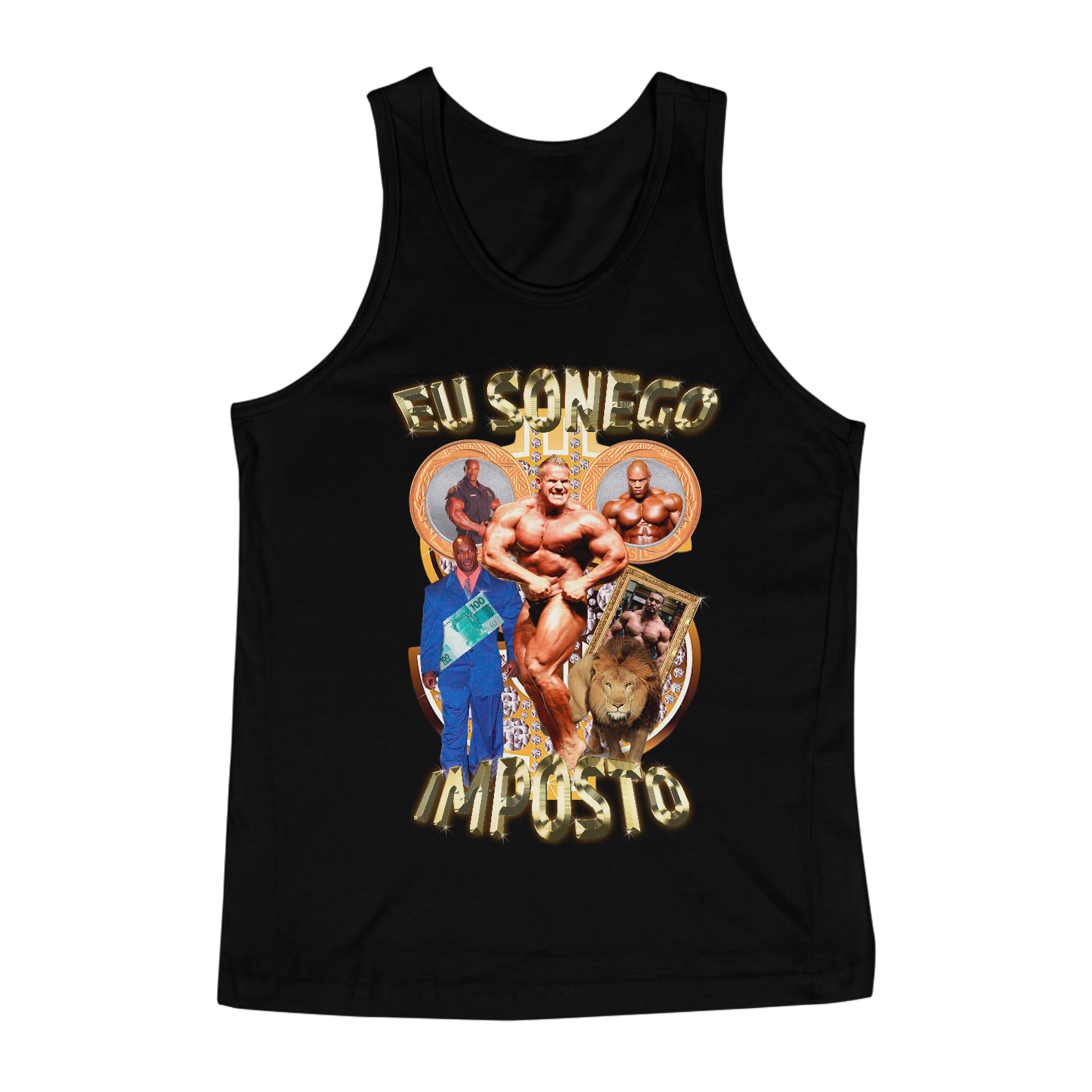 Nome do produto: Regata Eu Sonego Imposto