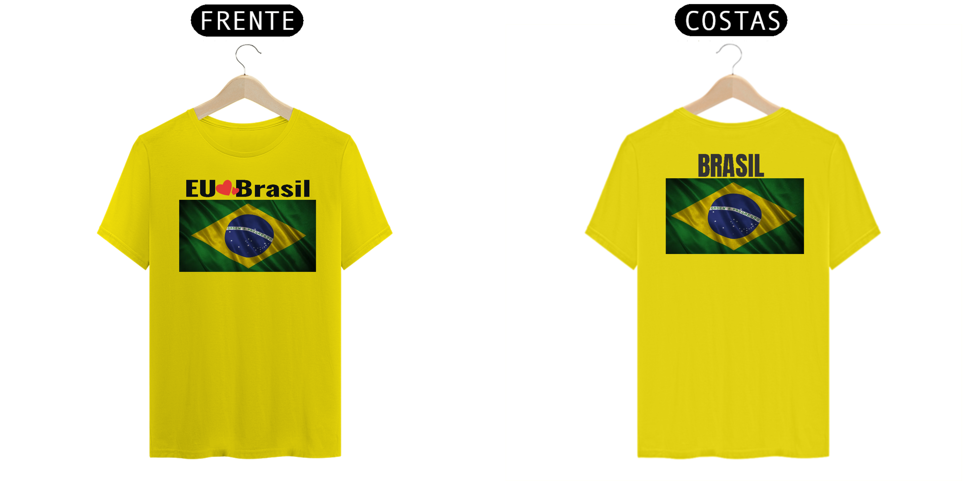 Nome do produto: Camiseta Eu Amo Brasil Cores Clara