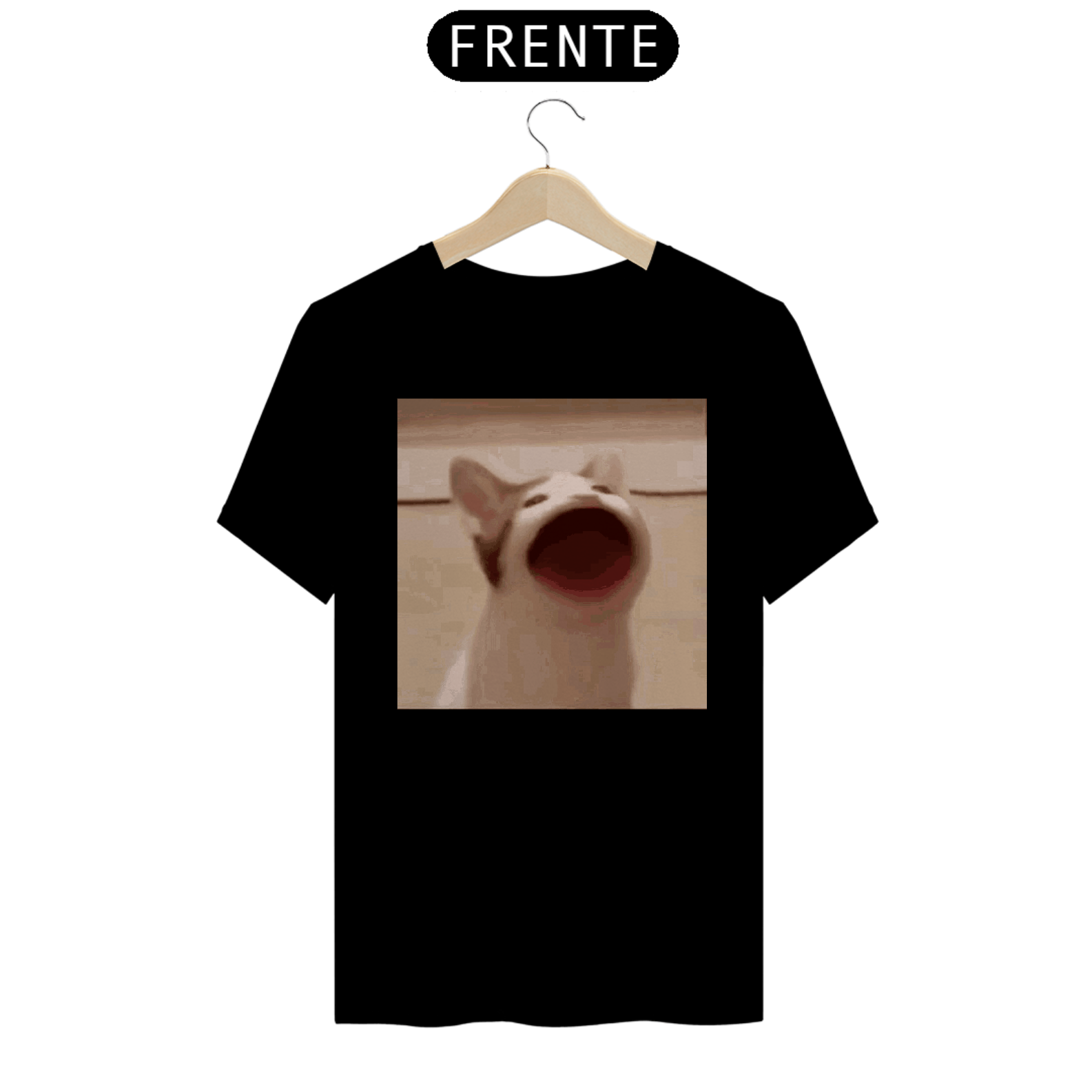 Nome do produto: Camisa Gato Boca Aberta