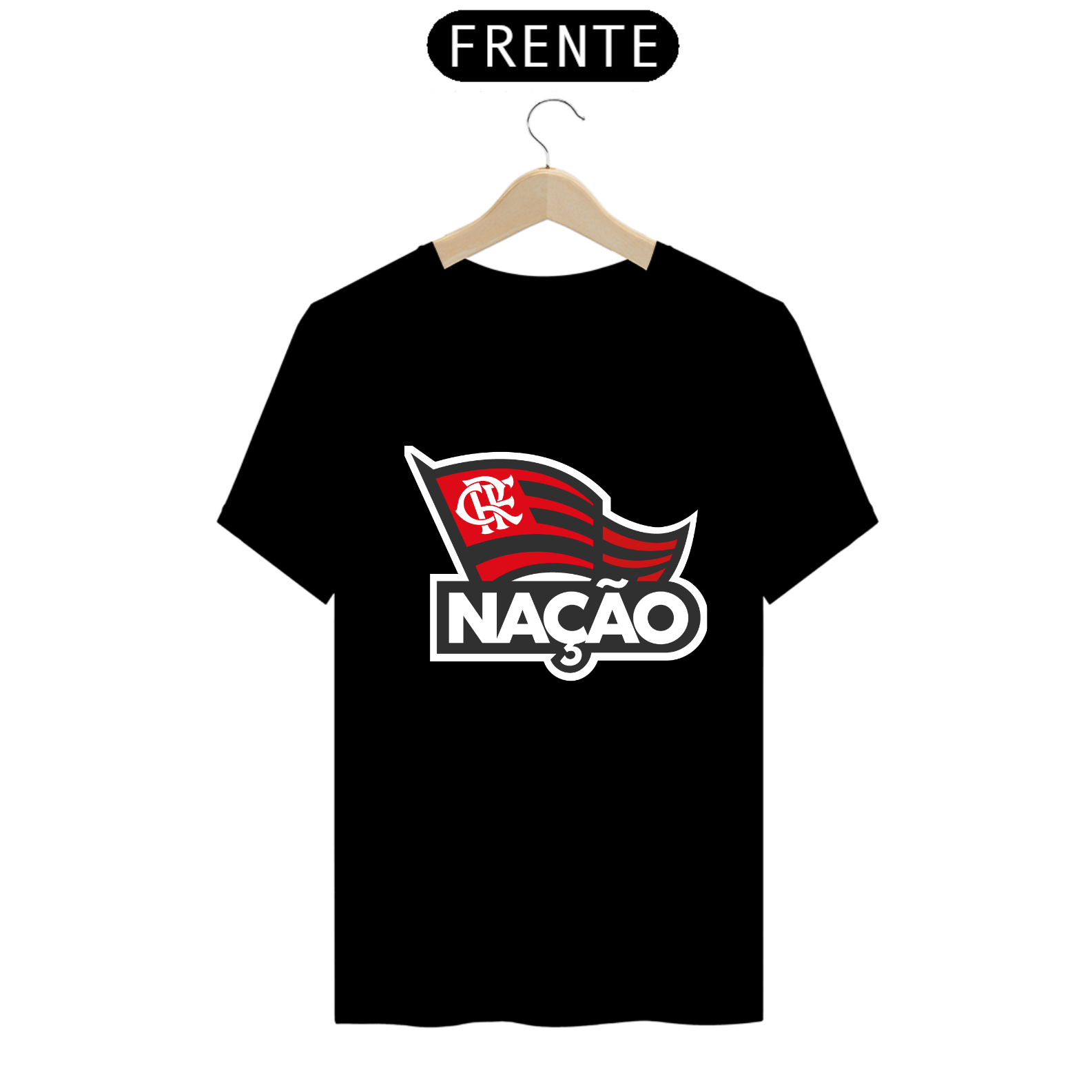 Nome do produto: Camisa com a bandeira da Nação Rubro Negra.