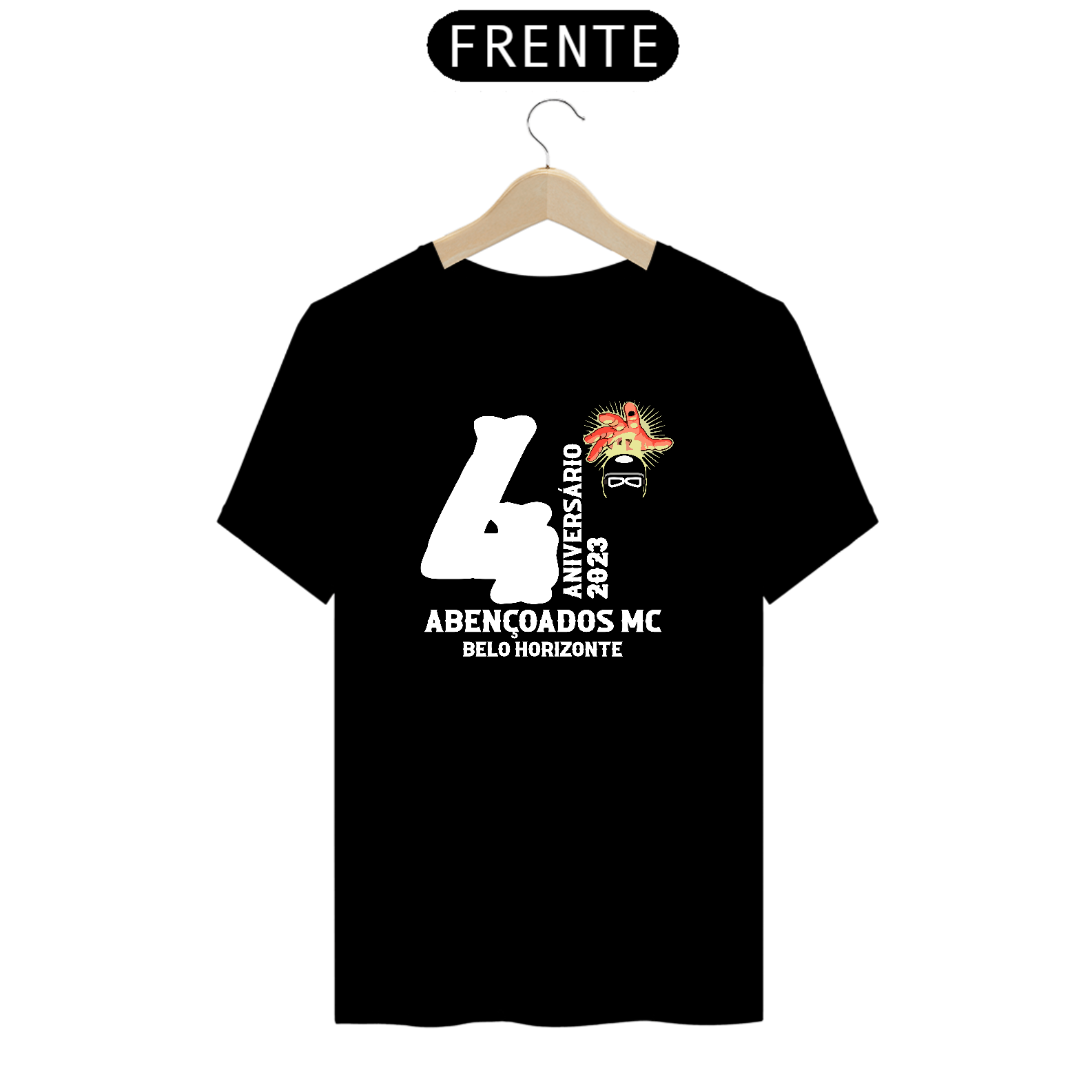 Nome do produto: Camiseta 4 Niver Abençoados MC BH - Preta