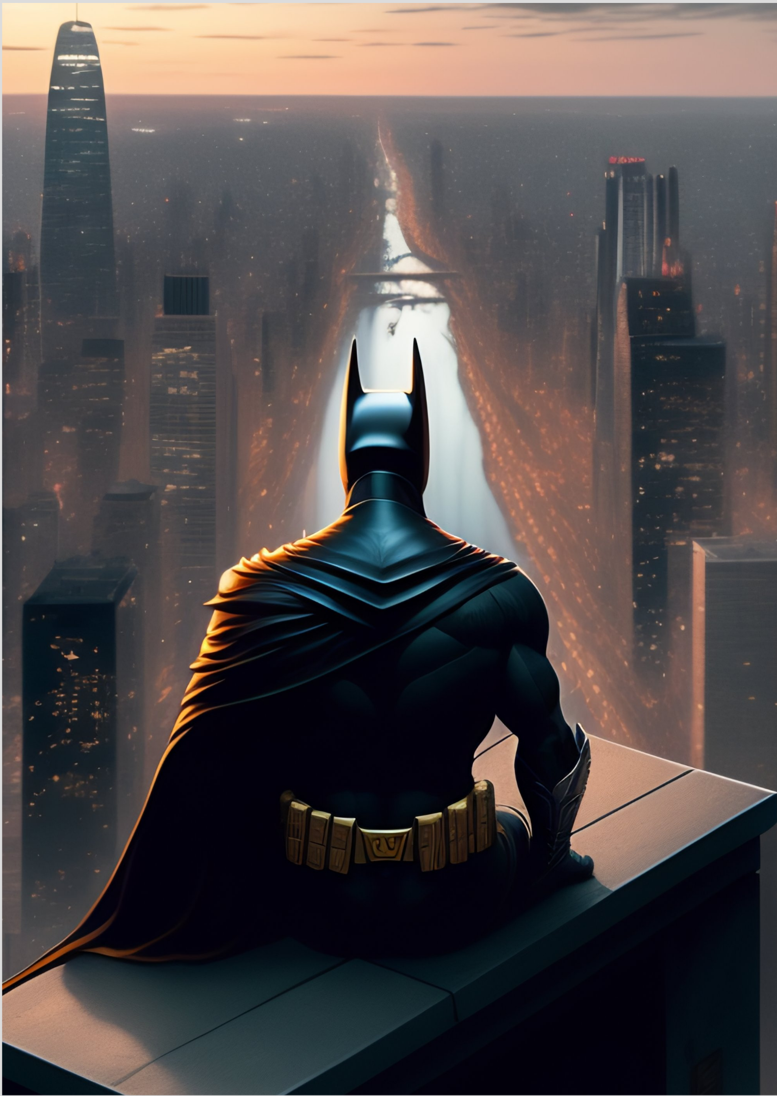 Nome do produto: Batman pôster - Do alto de Gotham City