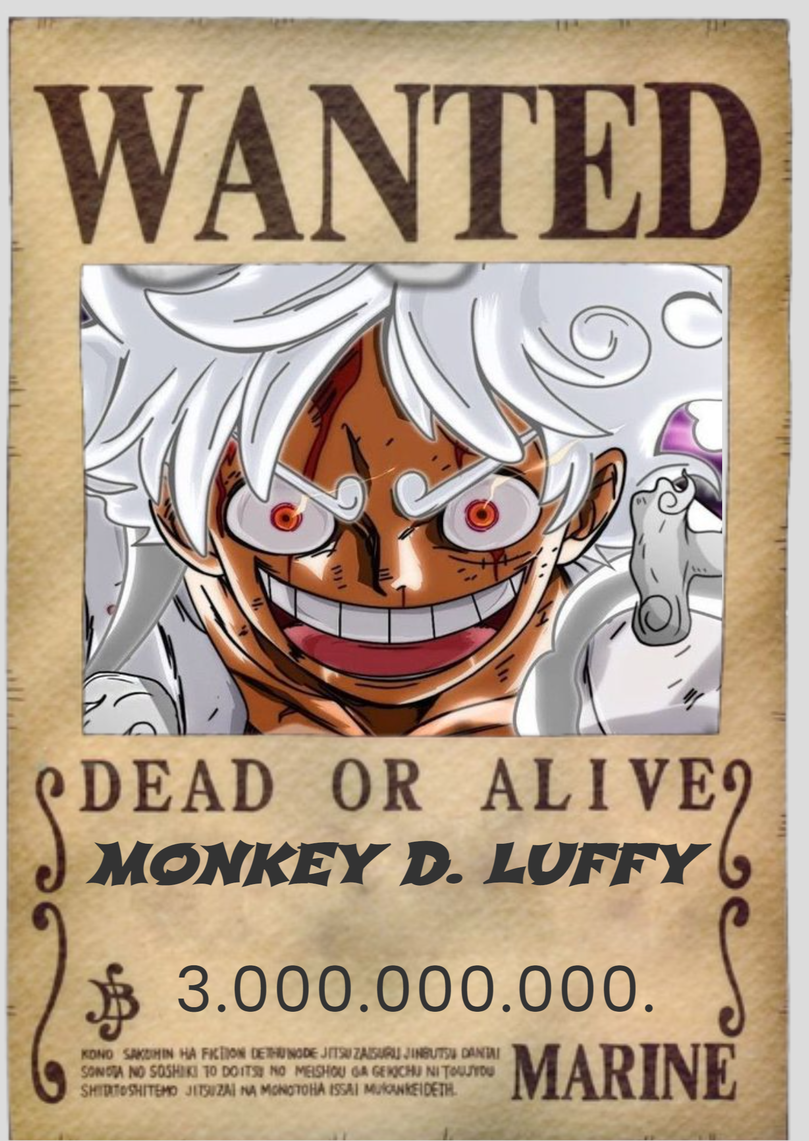 Nome do produto: POSTER ONE PIECE LUFFY GEAR 5