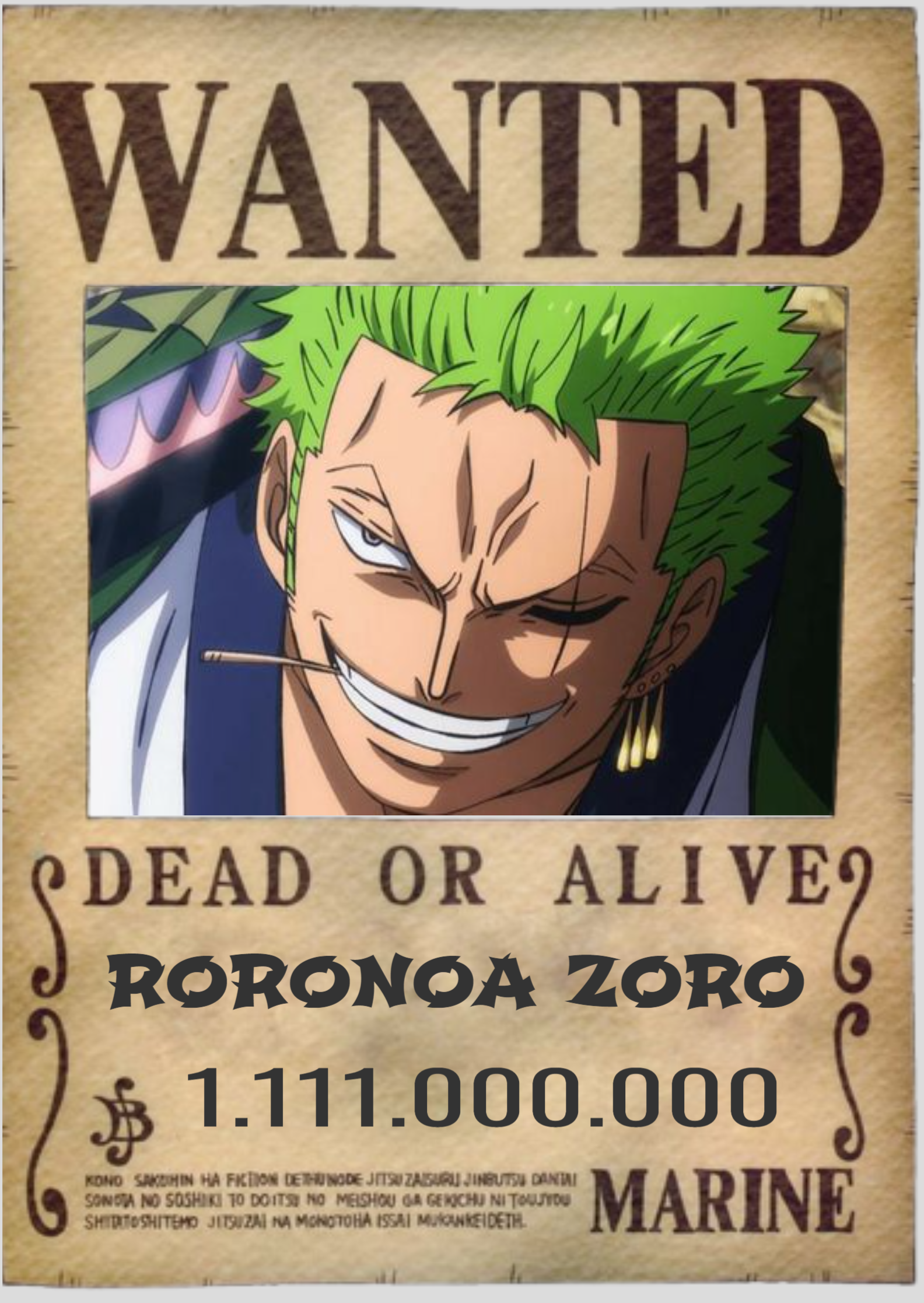 Nome do produto: POSTER ONE PIECE RORONOA ZORO