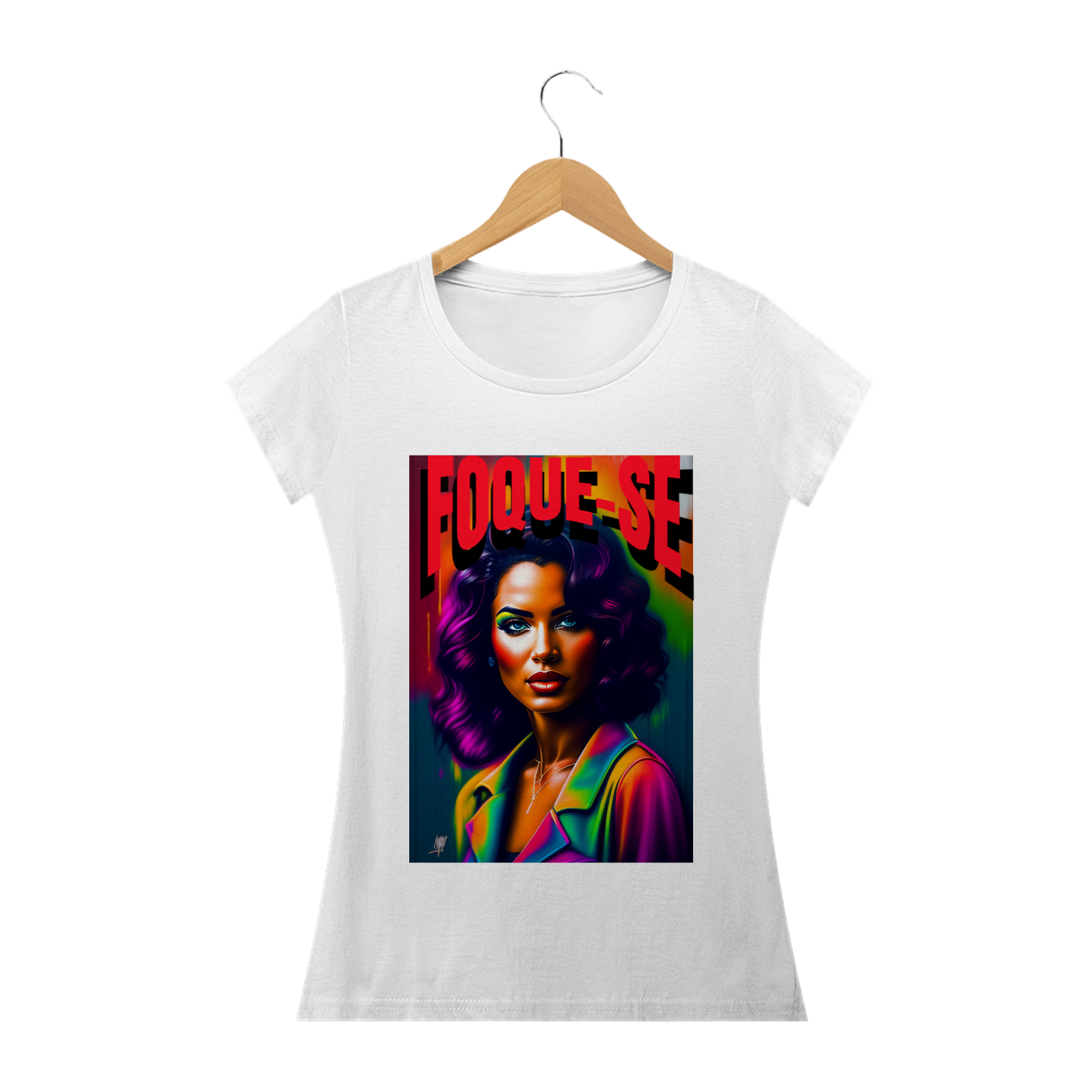 Nome do produto: Camisa Baby Look- FOQUE-SE.