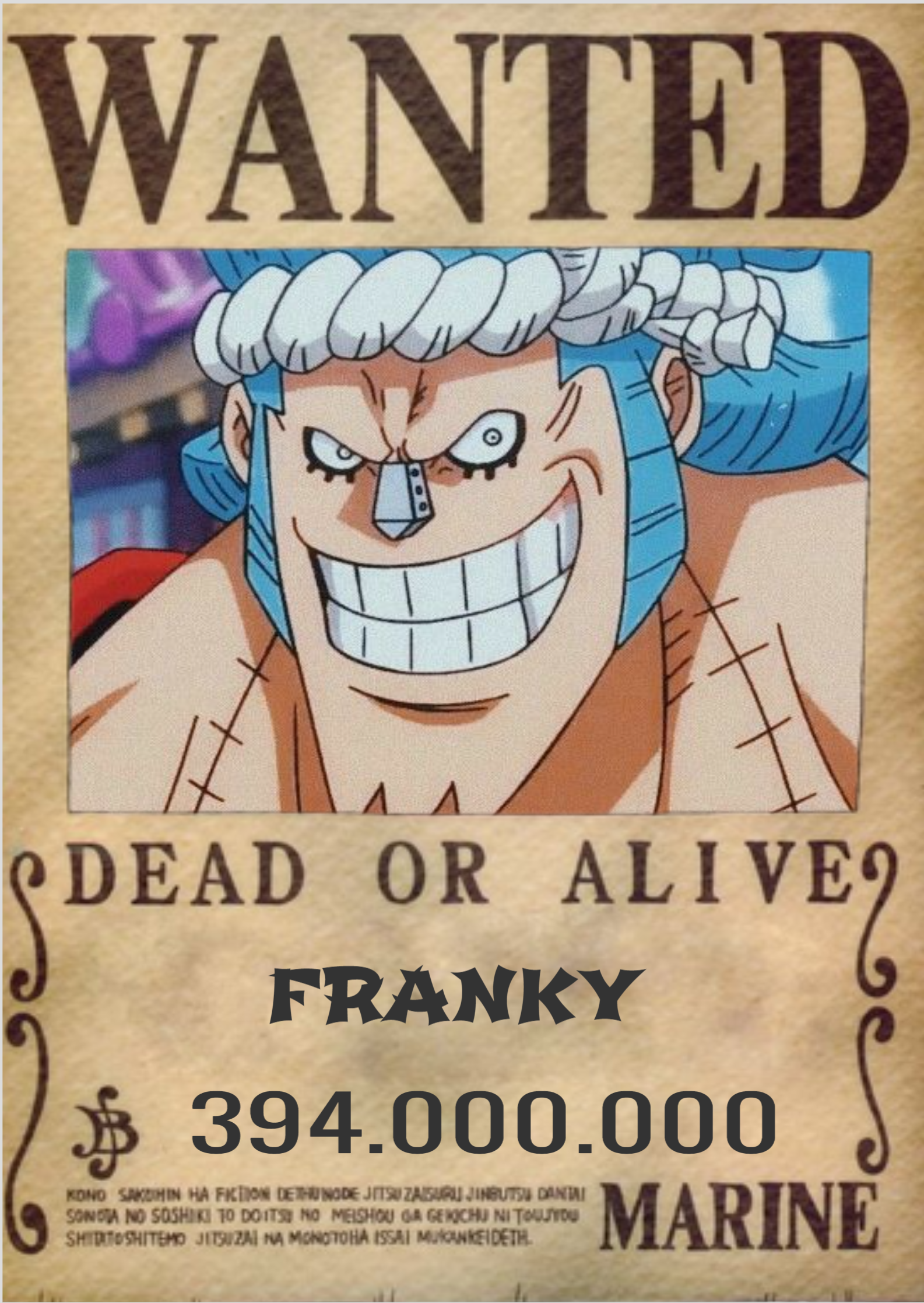 Nome do produto: POSTER ONE PIECE FRANKY