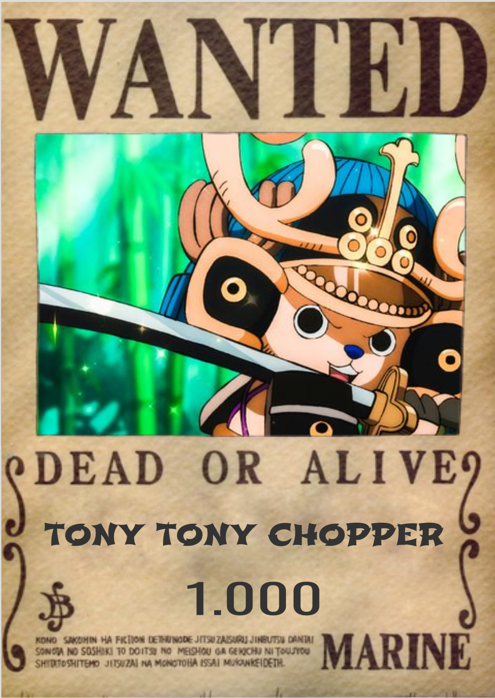 Nome do produto: POSTER ONE PIECE TONY TONY CHOPPER