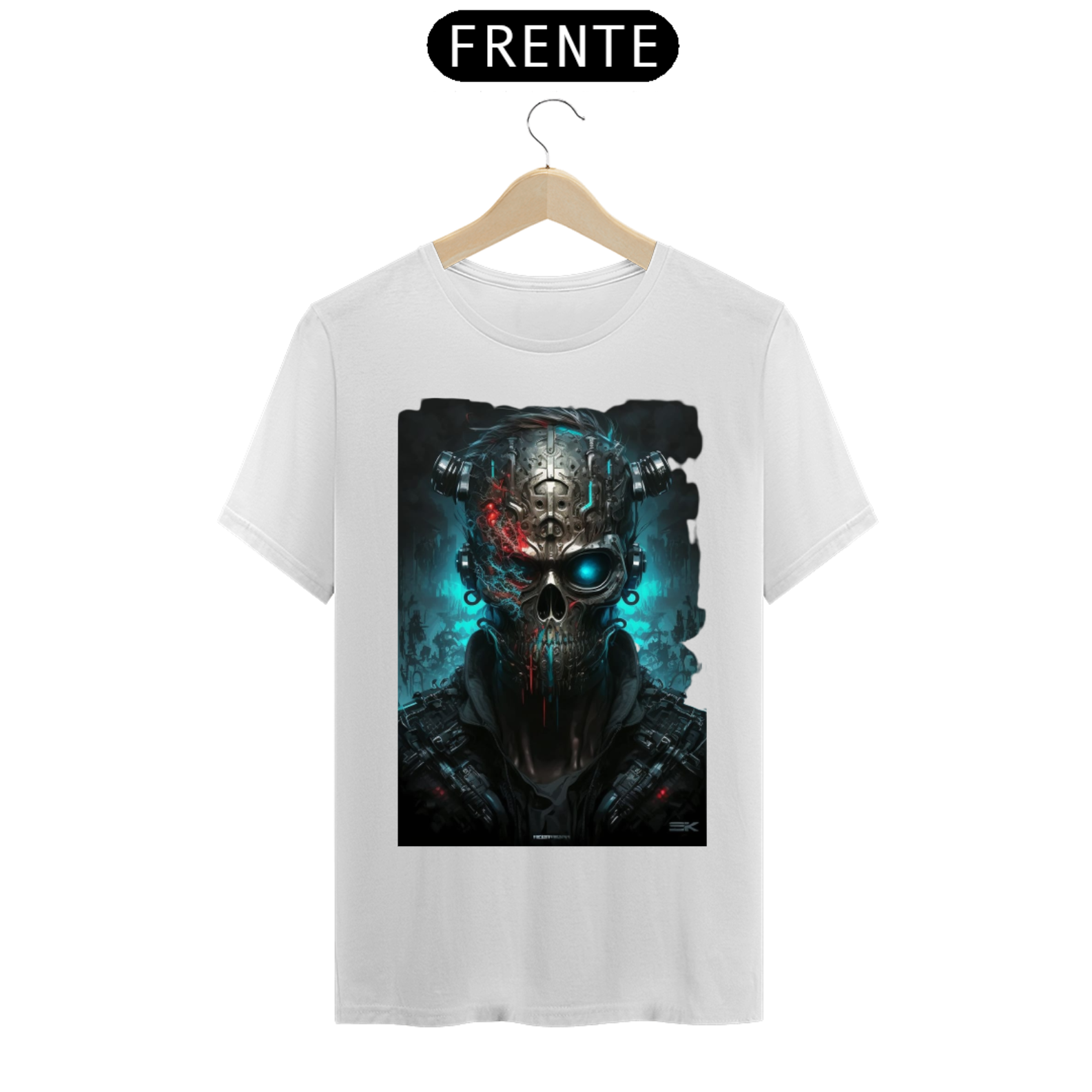 Nome do produto: Camisa caveira cyberpunk