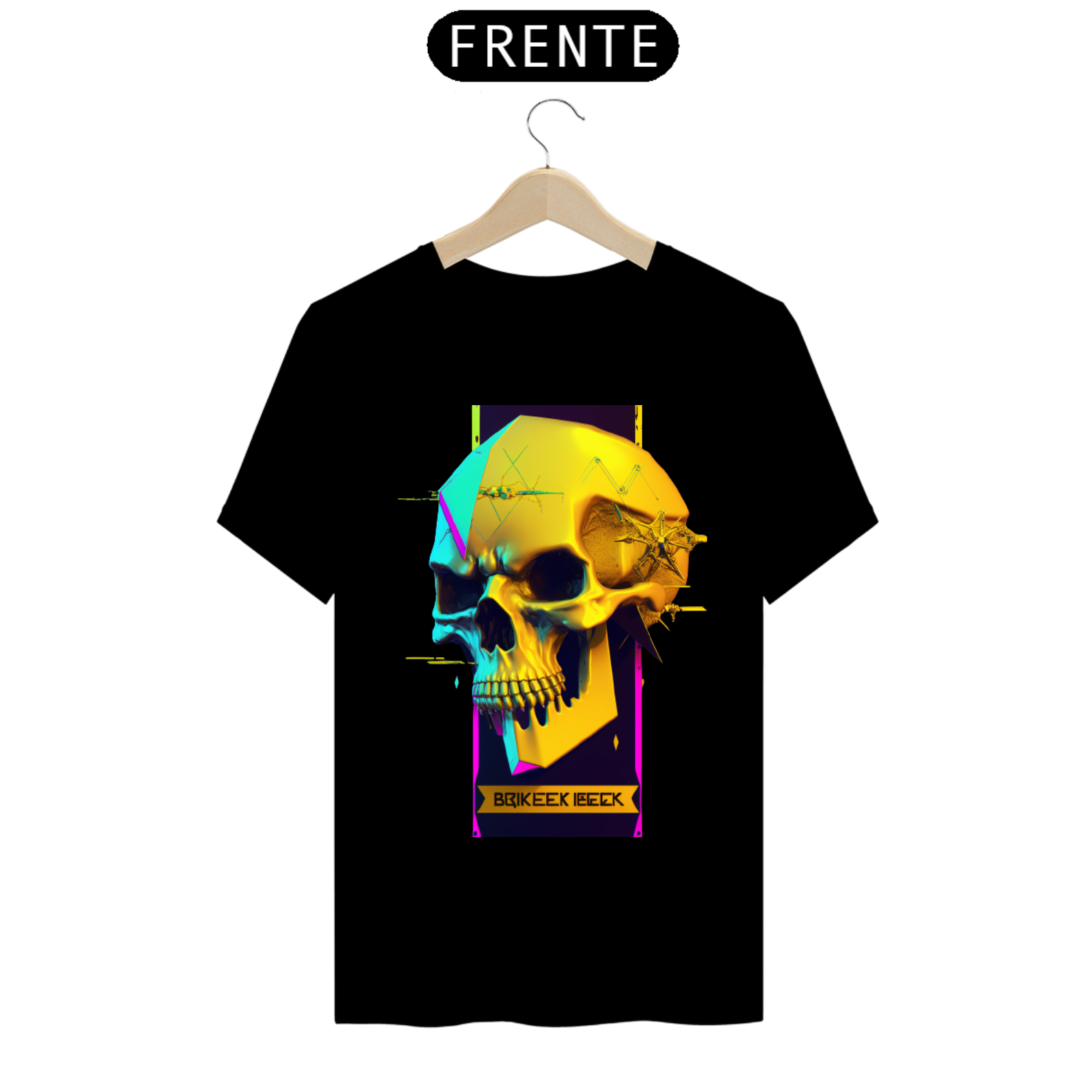 Nome do produto: Camisa Caveira Cyberpunk