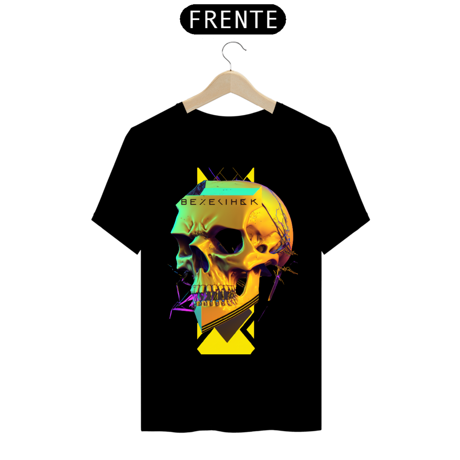 Nome do produto: Camisa Caveira Cyberpunk