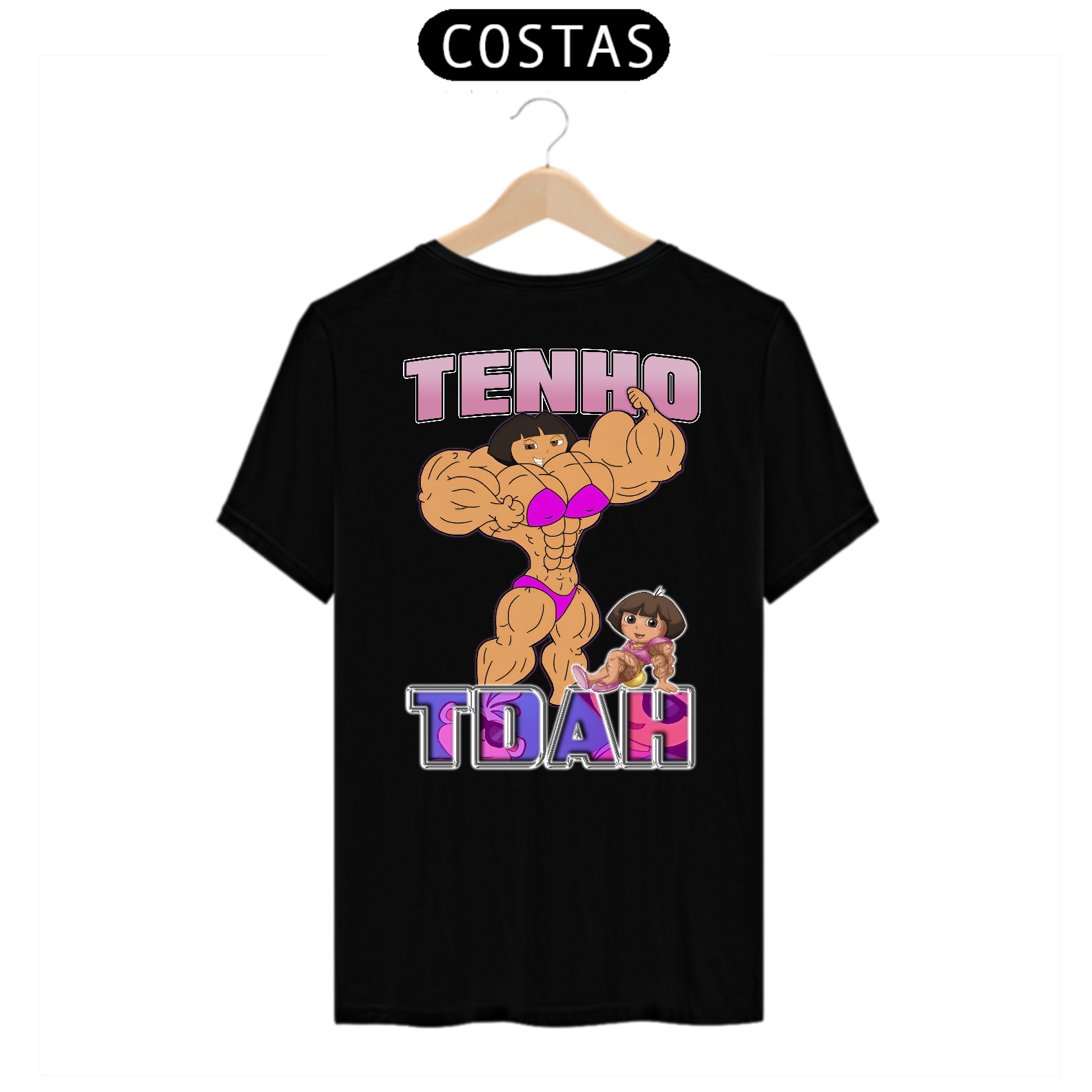 Nome do produto: Tenho TDAH estampa nas costas