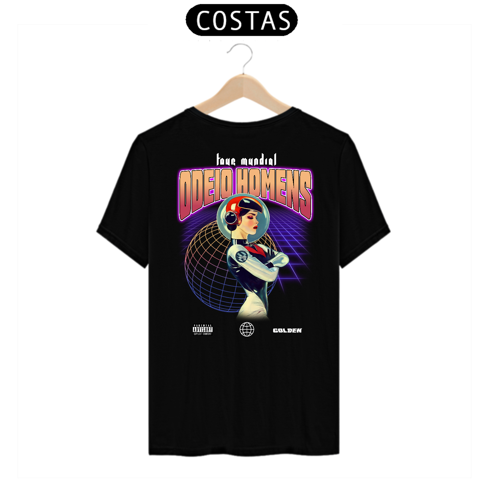 Nome do produto: Odeio homens Tour Mundial estampa nas costas